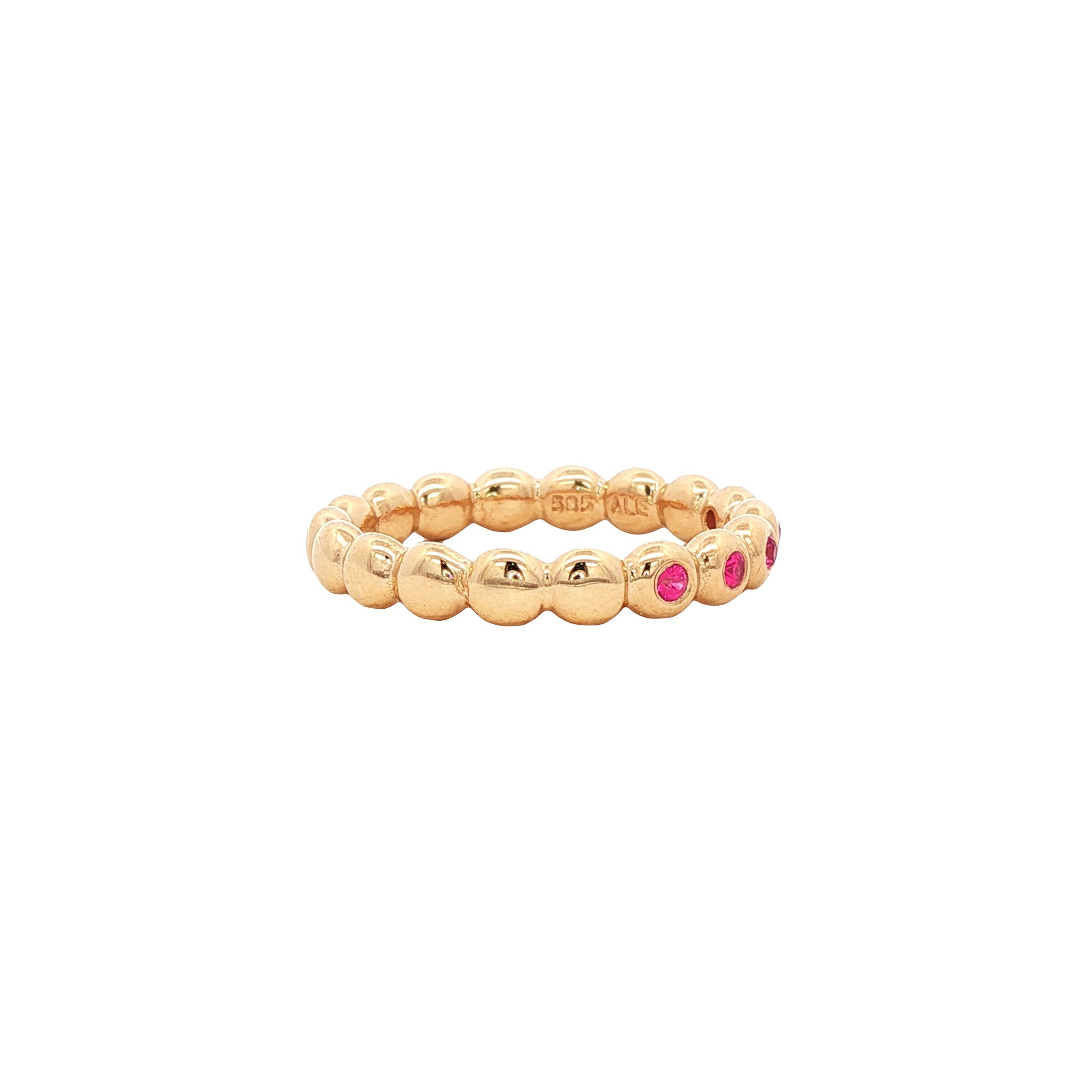 Vintage gold ring with ruby, 14 kt