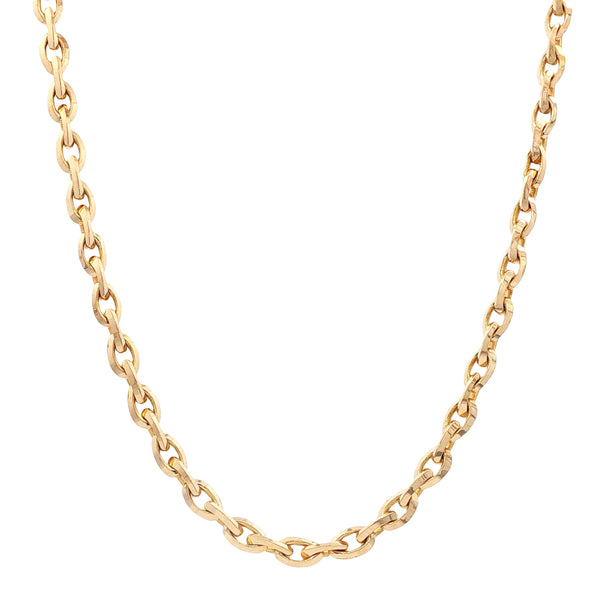 Vintage gold fancy anchor necklace 14 kt