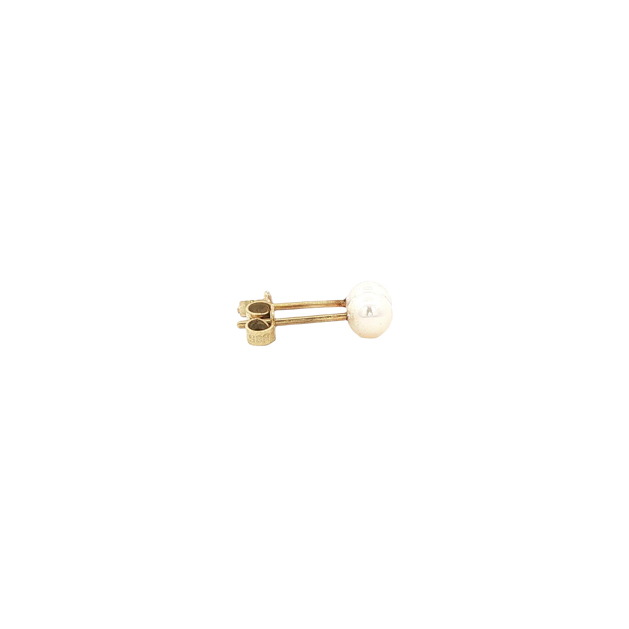 Vintage 14 kt gold stud earrings with pearl