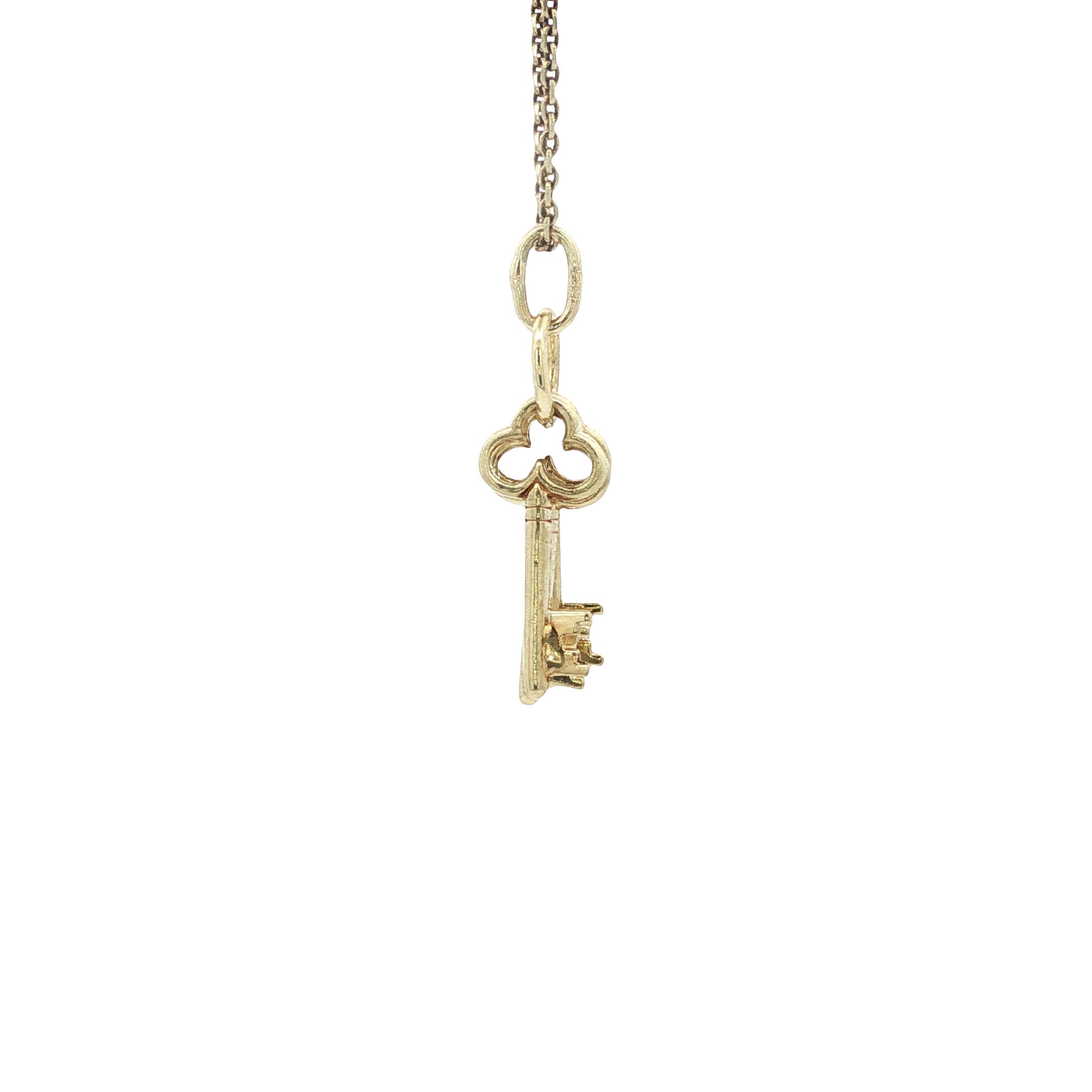 14 kt gold keyring pendant