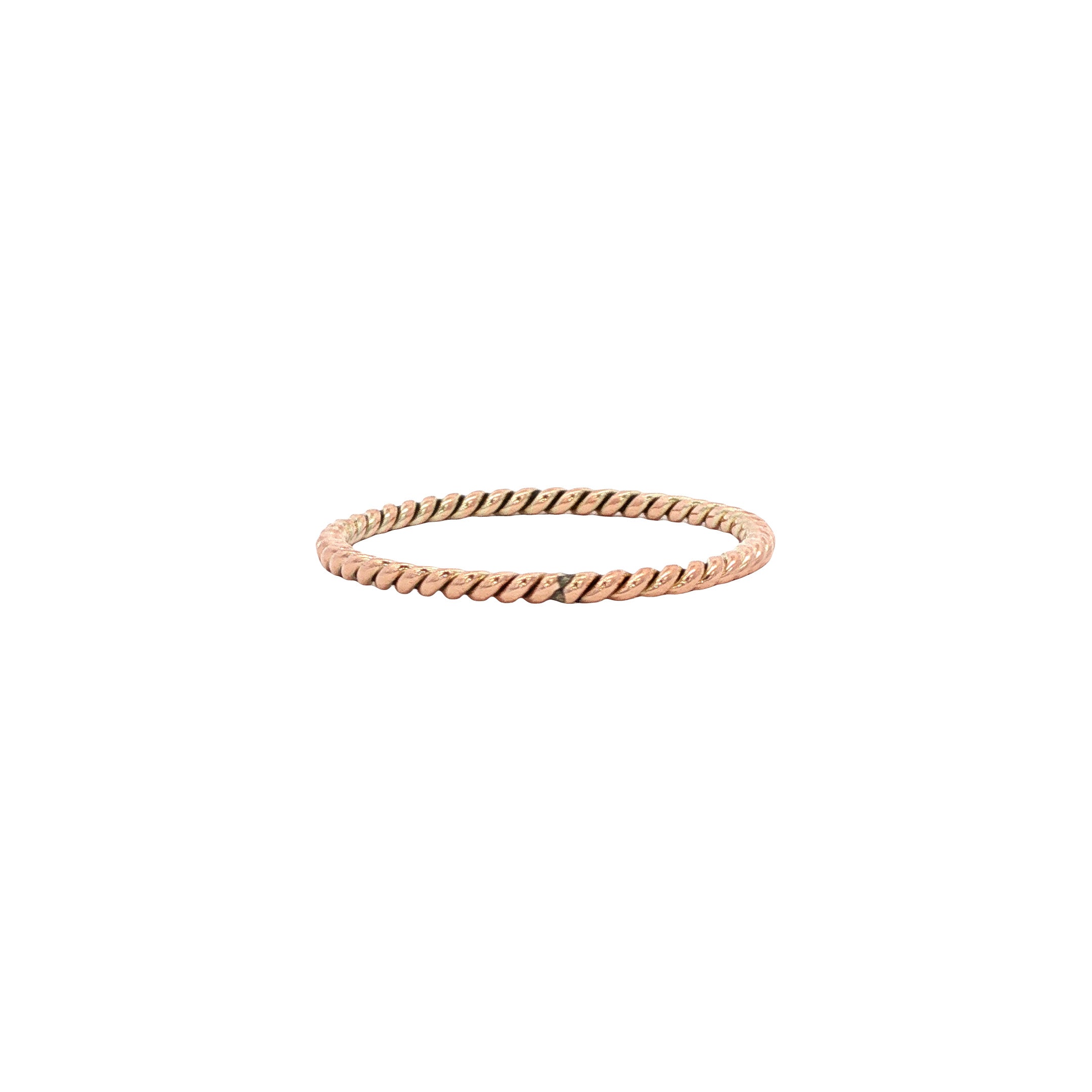 8 kt rose gold twisted ring