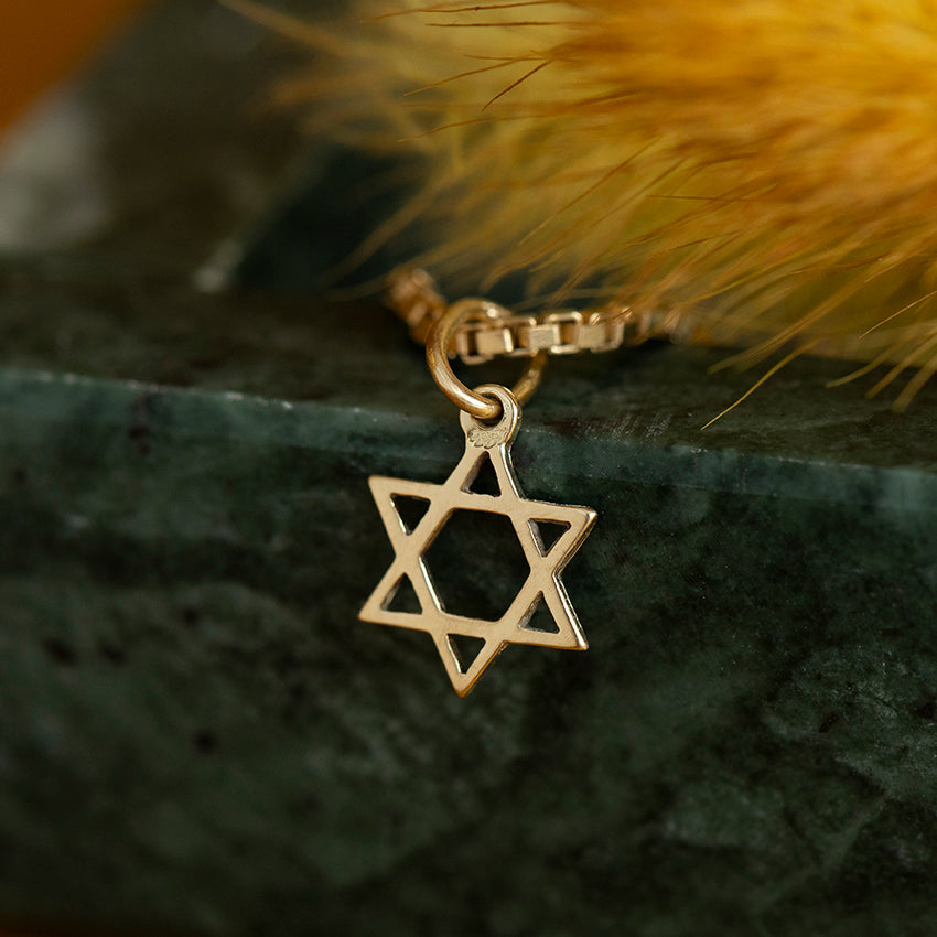 14 kt gold Star of David pendant