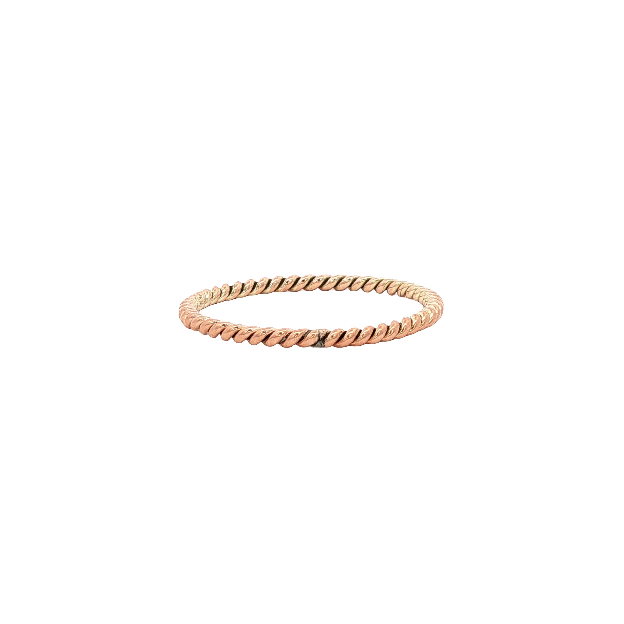 9 kt rose-gold twisted ring
