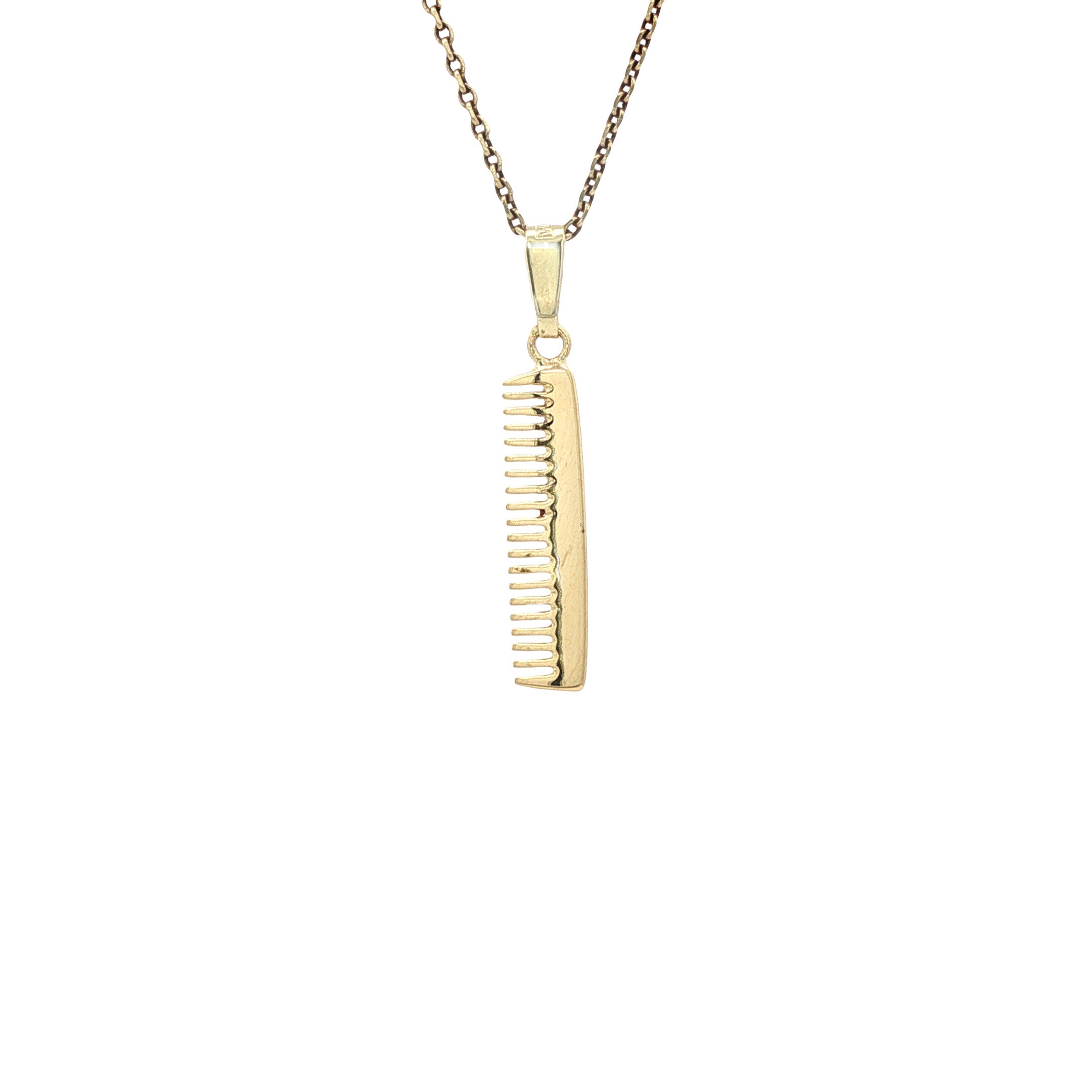14 kt gold comb pendant