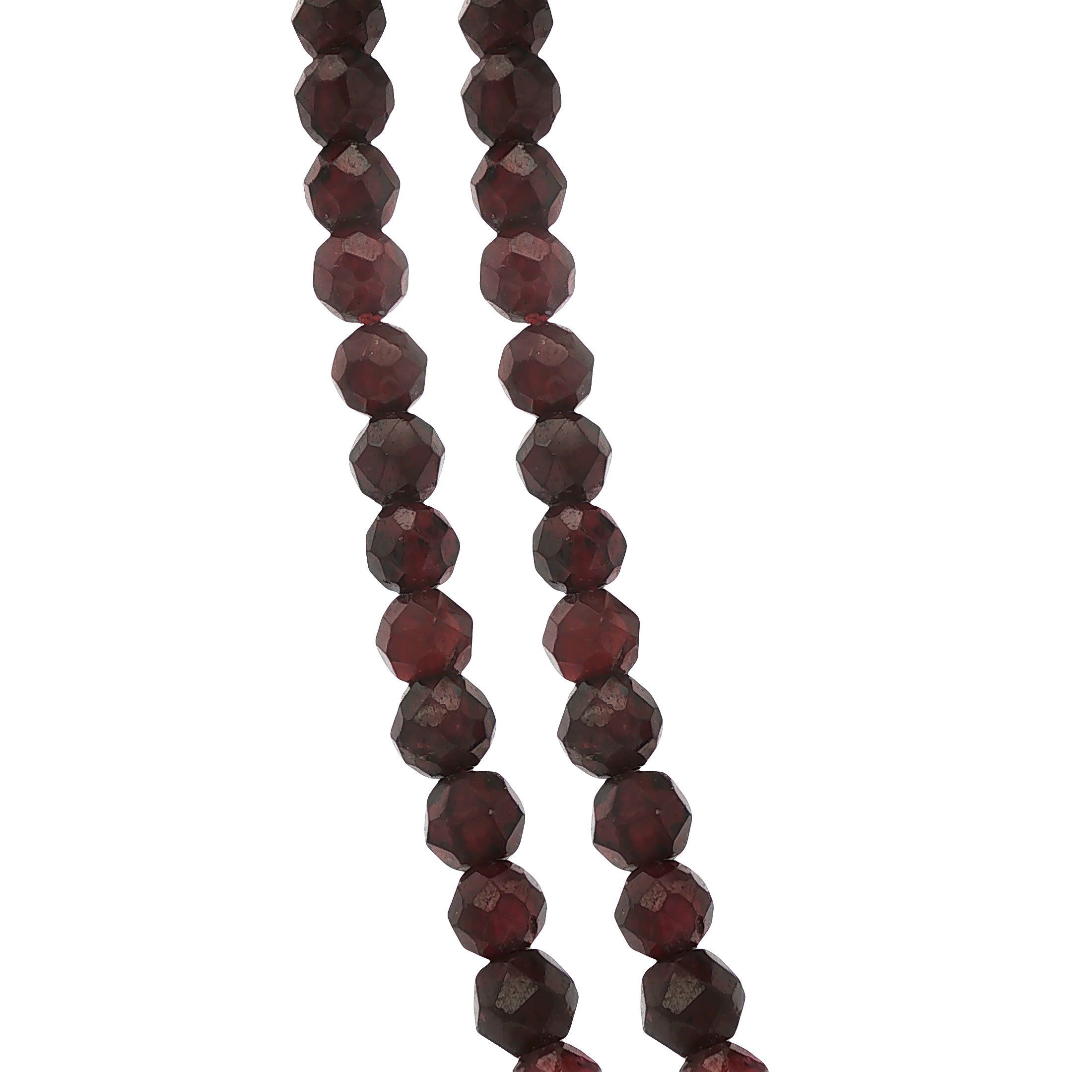 Vintage garnet necklace with 14 kt gold clasp