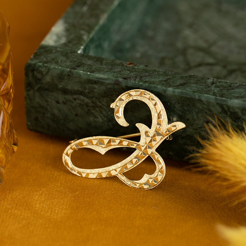 Vintage 14 kt gold fantasy brooch