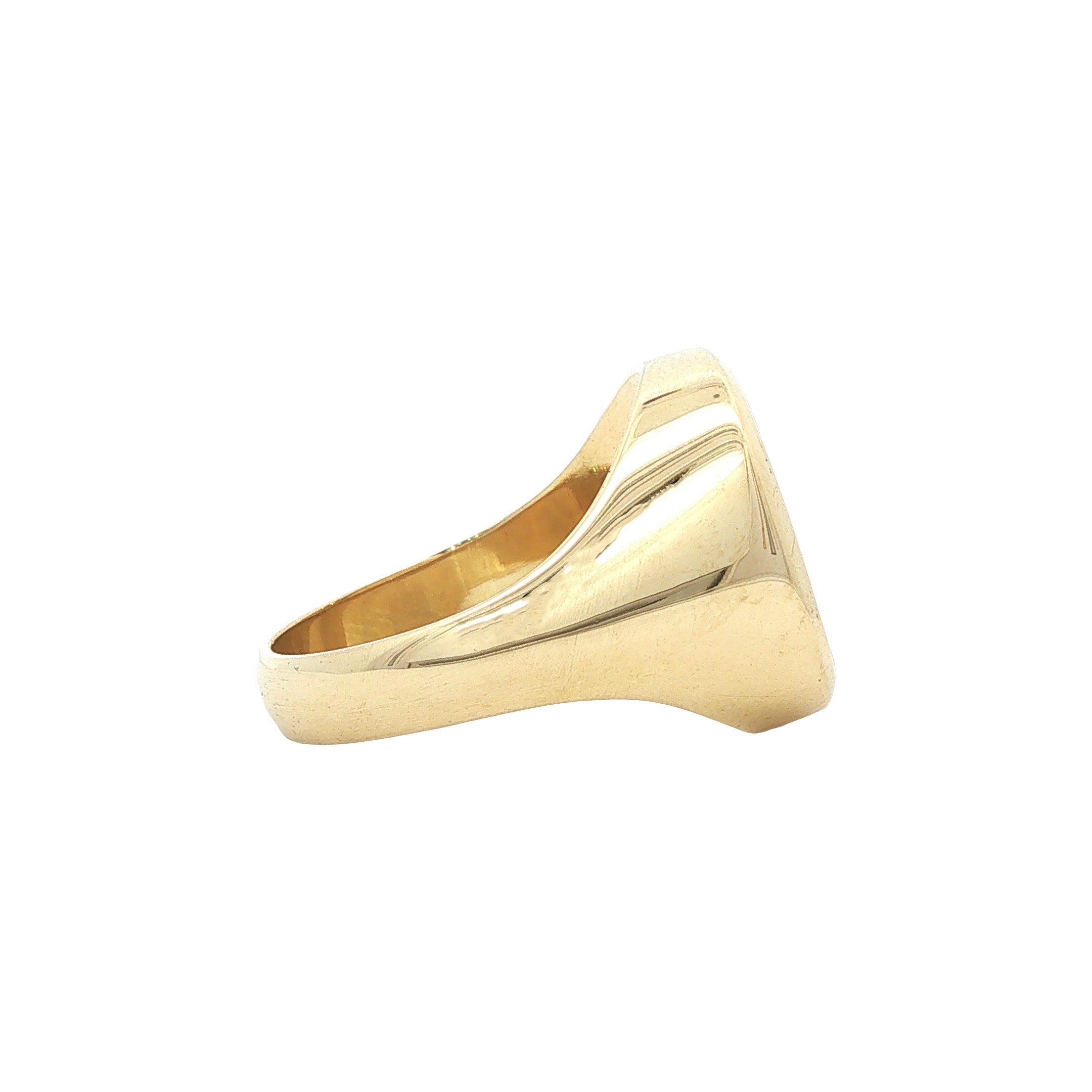 Gouden vintage zegelring met onyx 14 kt