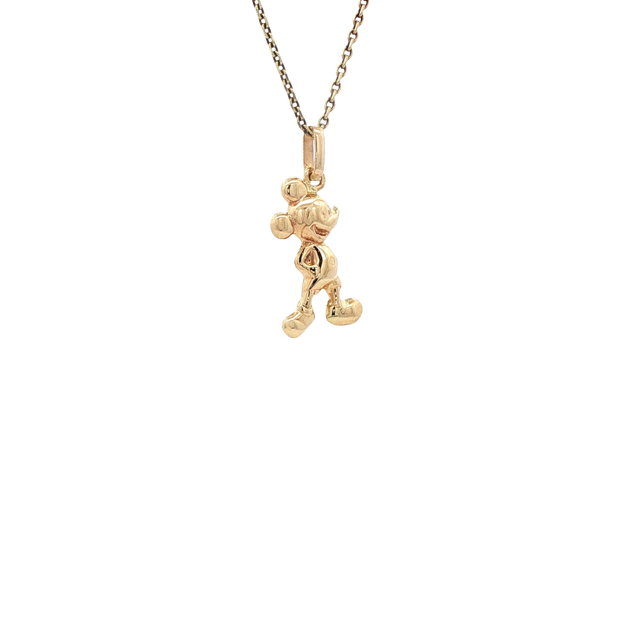 Gouden vintage Mickey Mouse hanger 14 kt
