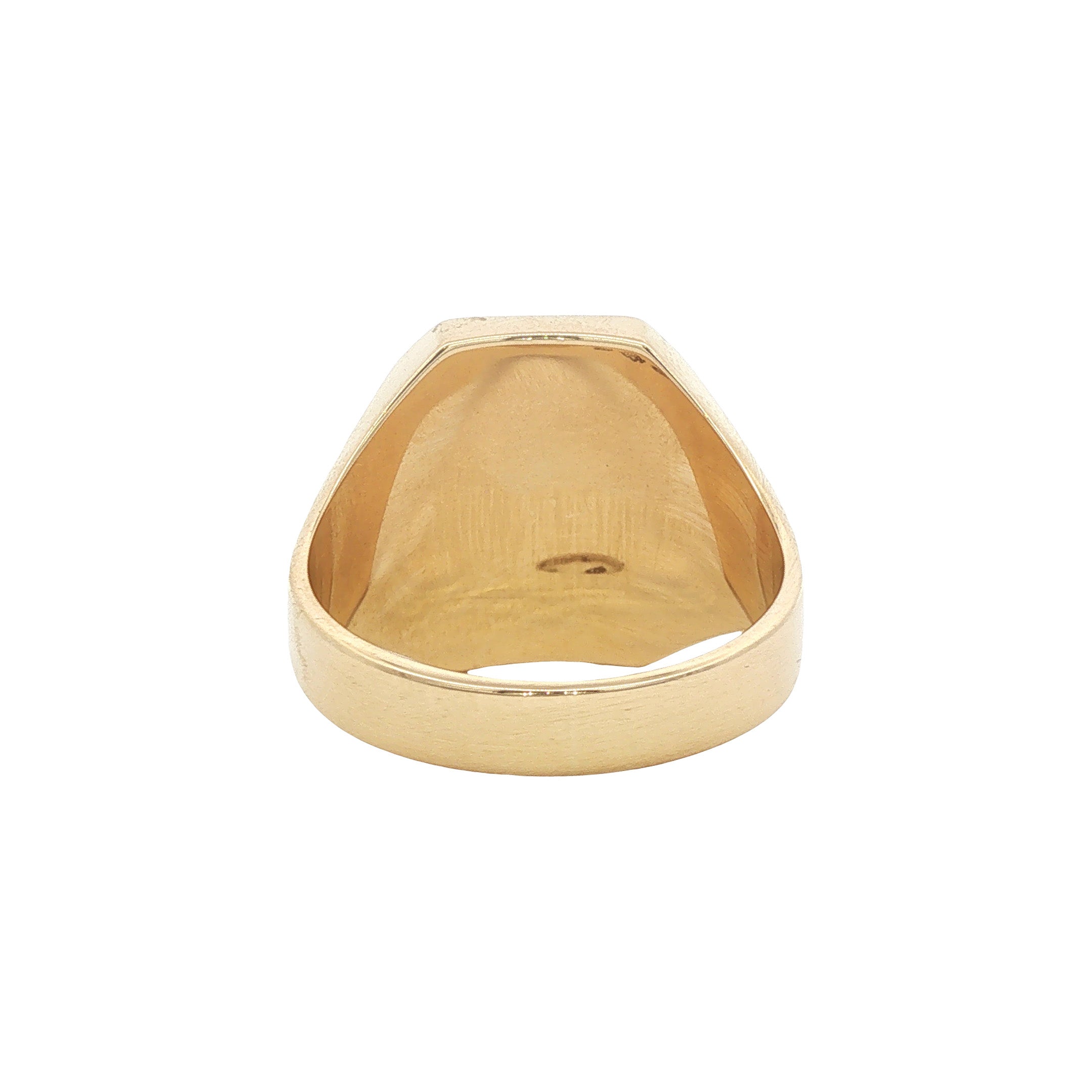 Gouden vintage zegelring met carneool 14 kt