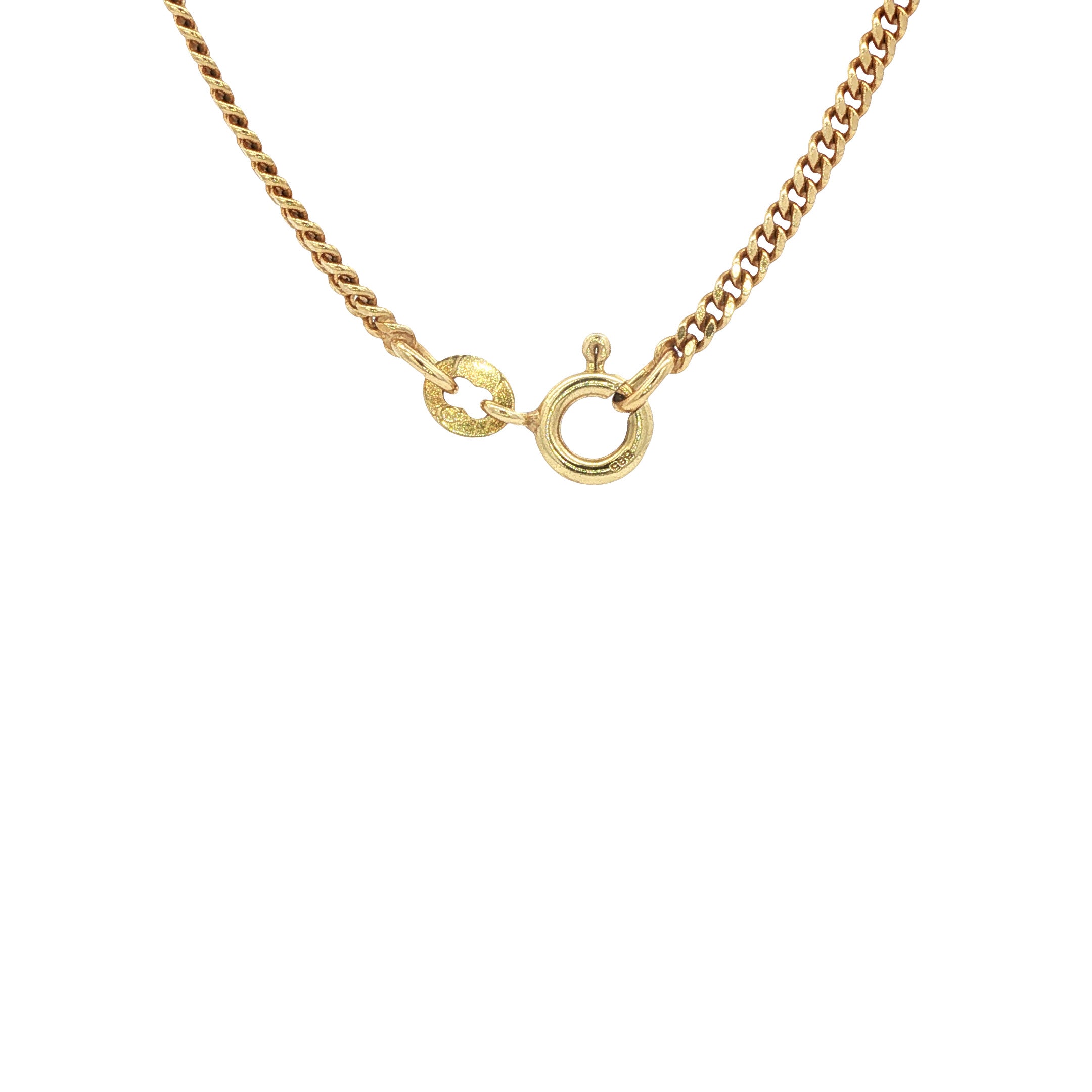 Gouden vintage gourmet collier 14 kt