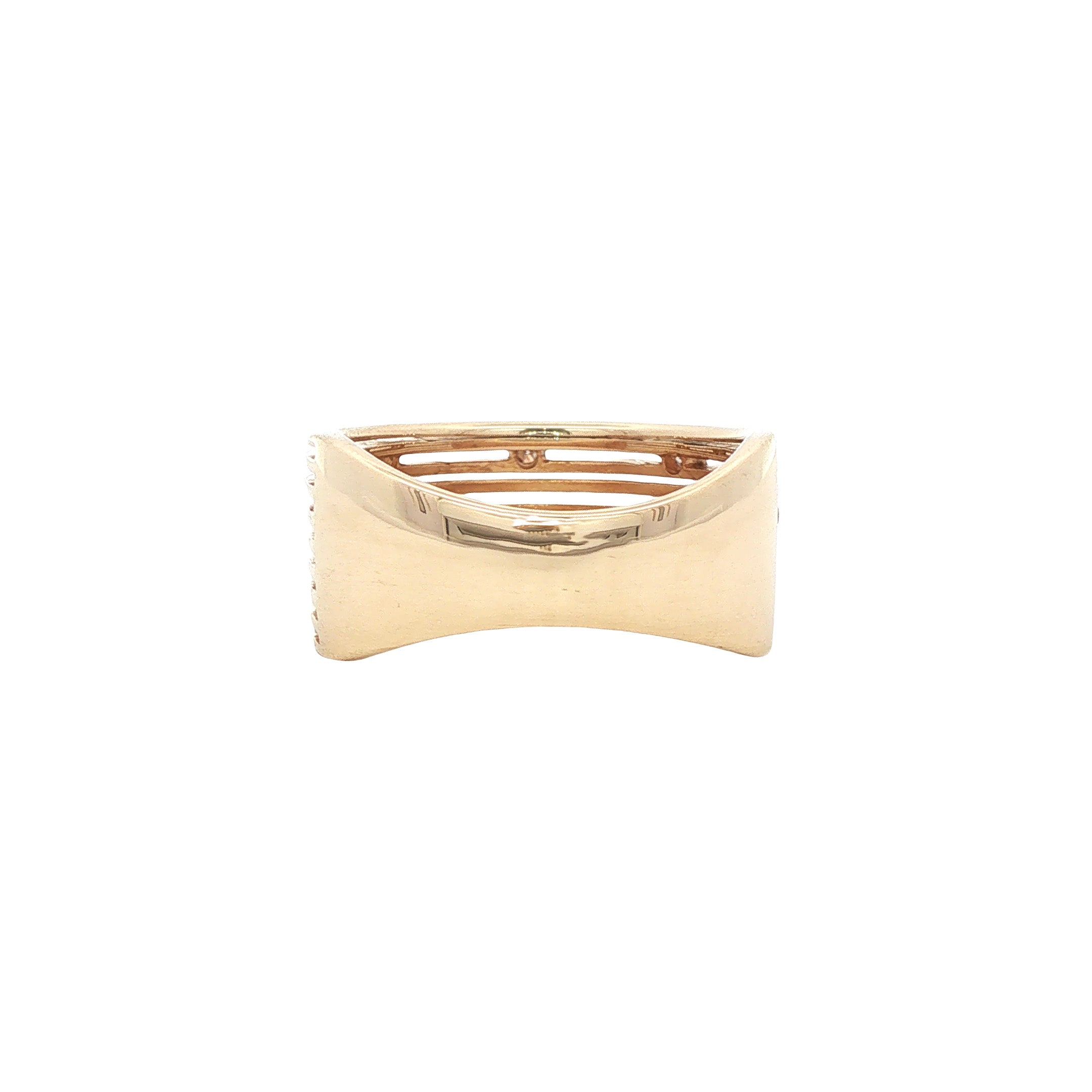 Gouden vintage ring met diamant 14 kt