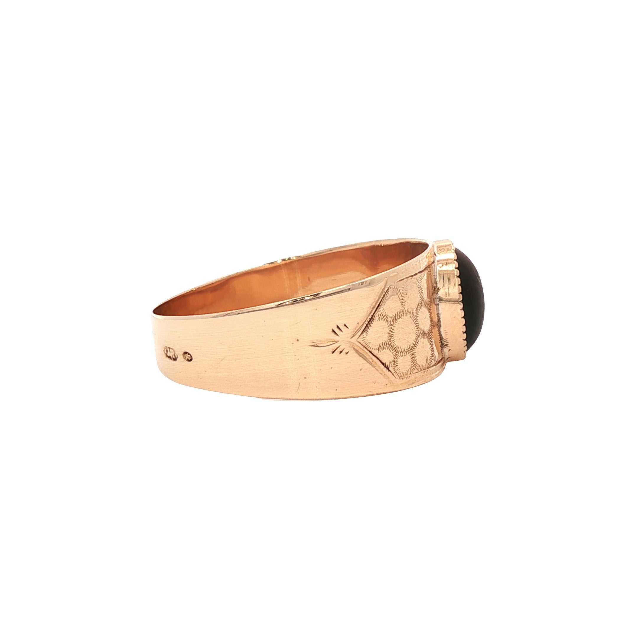 Vintage 14 kt gold ring with tiger's eye