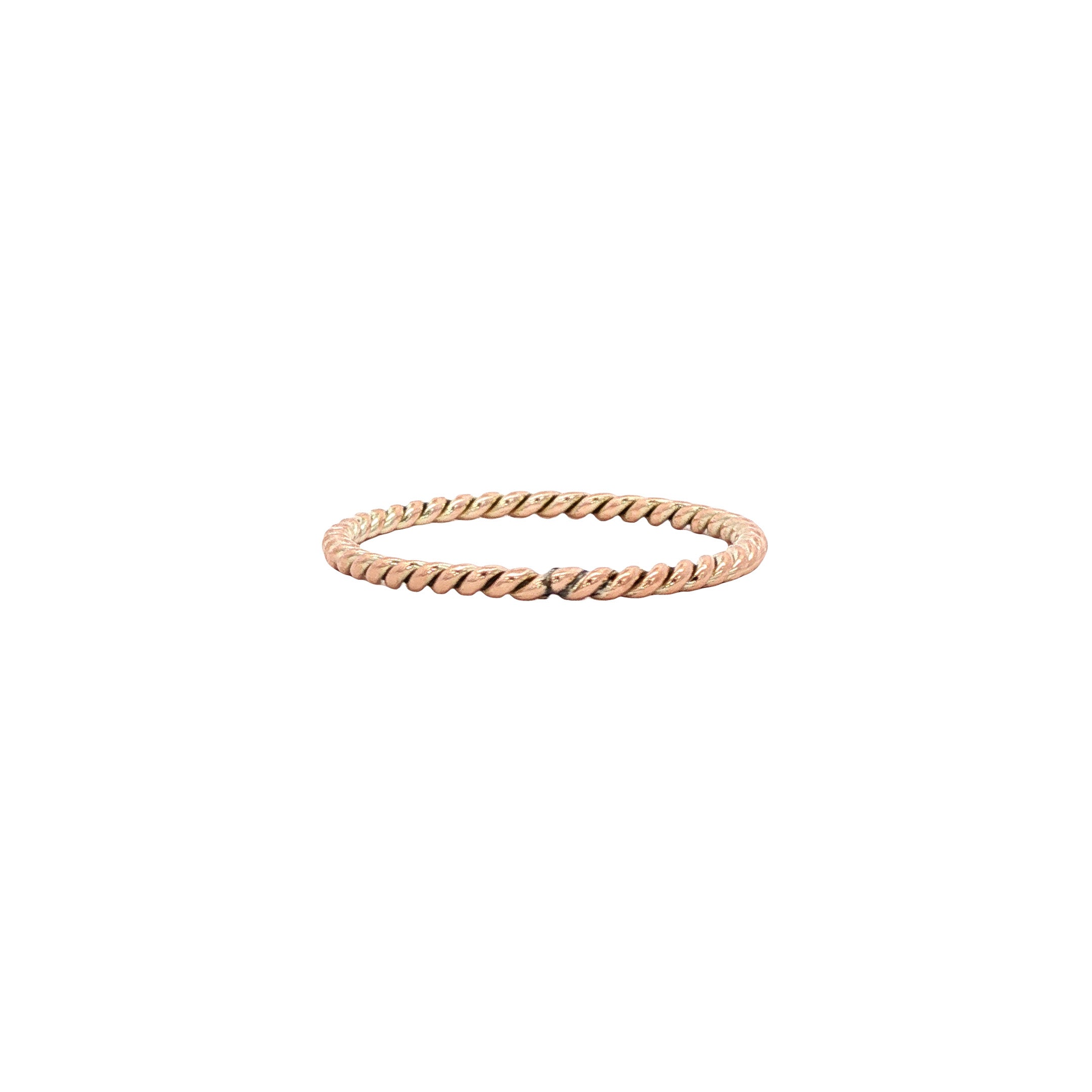 Rose-gold twisted ring 8 kt