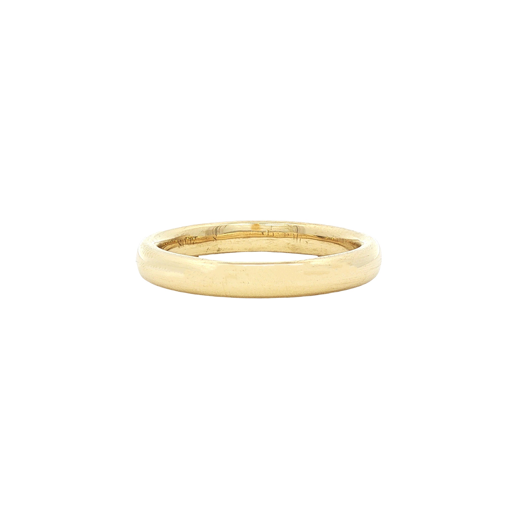 Gouden vintage gladde ring 14 kt