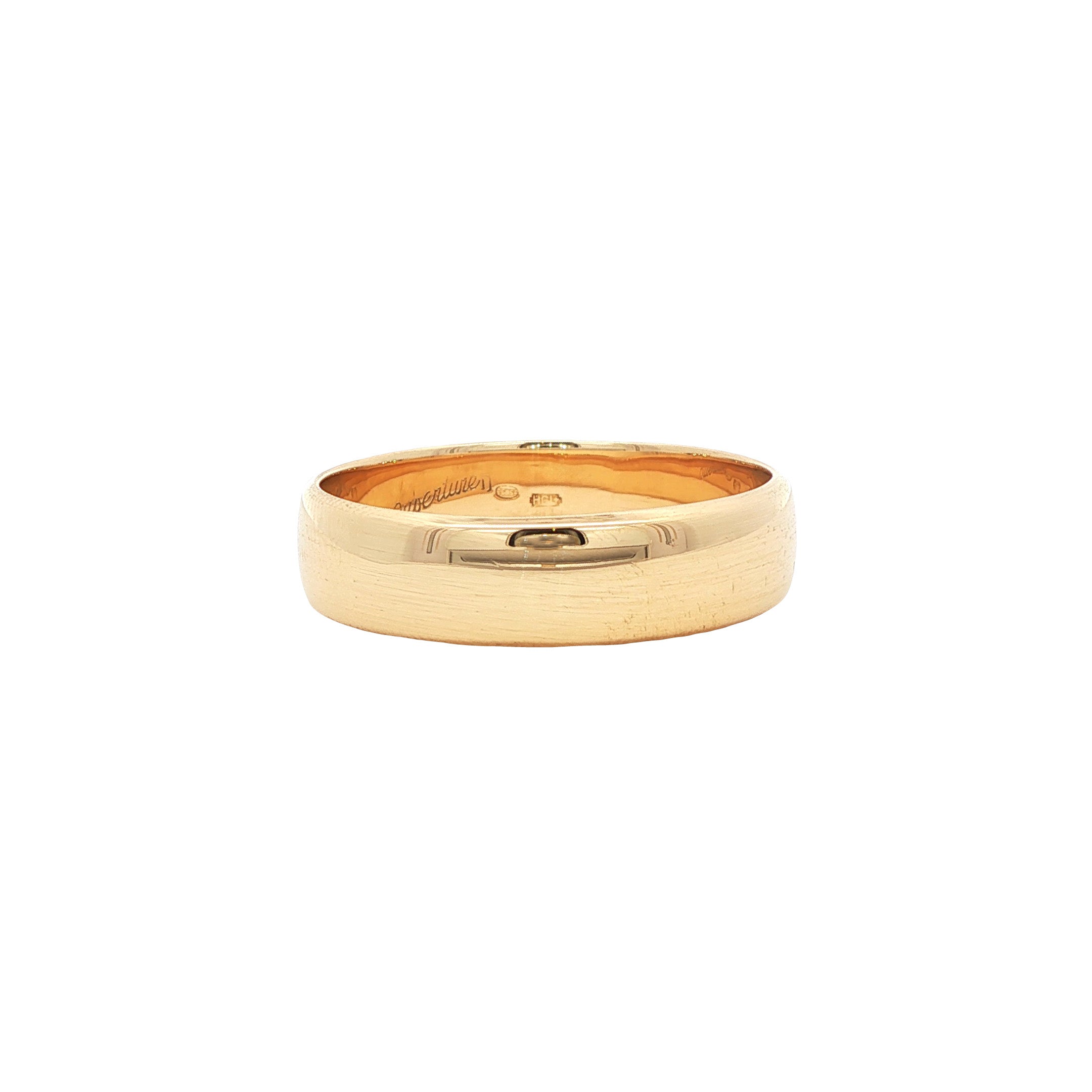 Smooth 14 kt gold ring