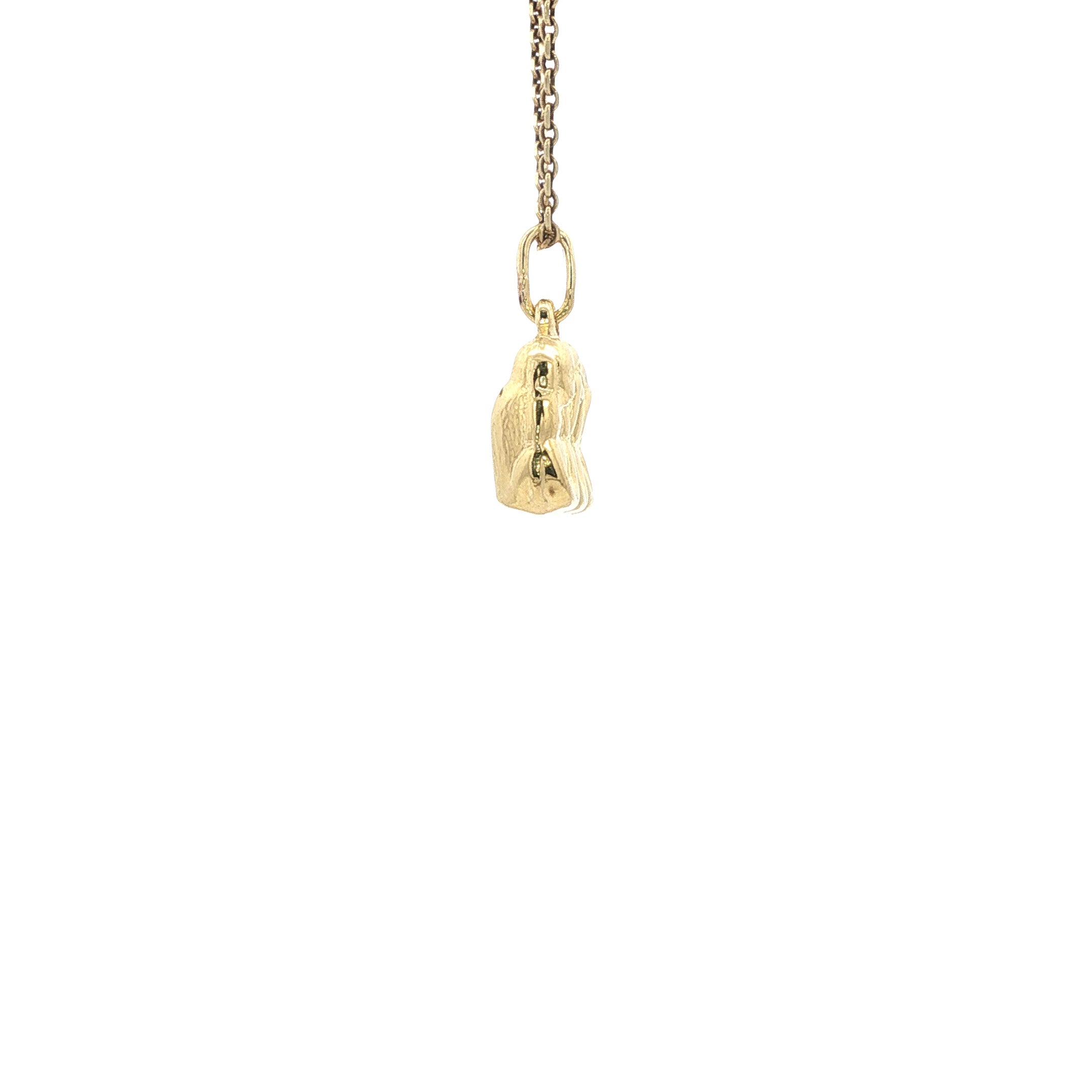 14 kt gold "hear no evil, see no evil, speak no evil" pendant