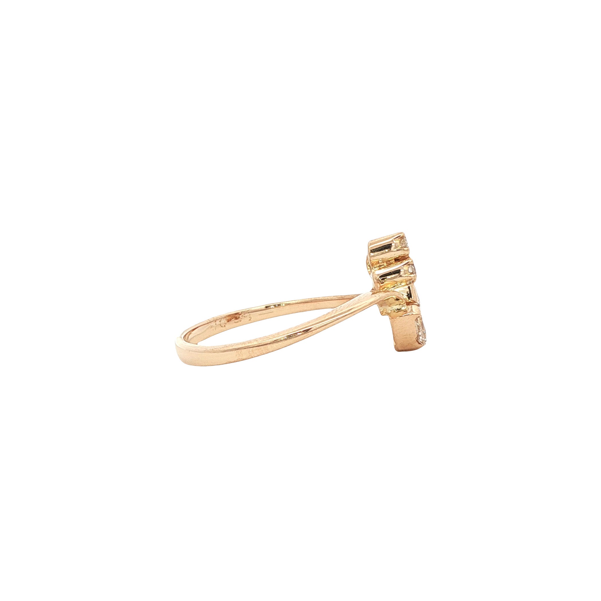 Gouden ring met diamant 18 kt