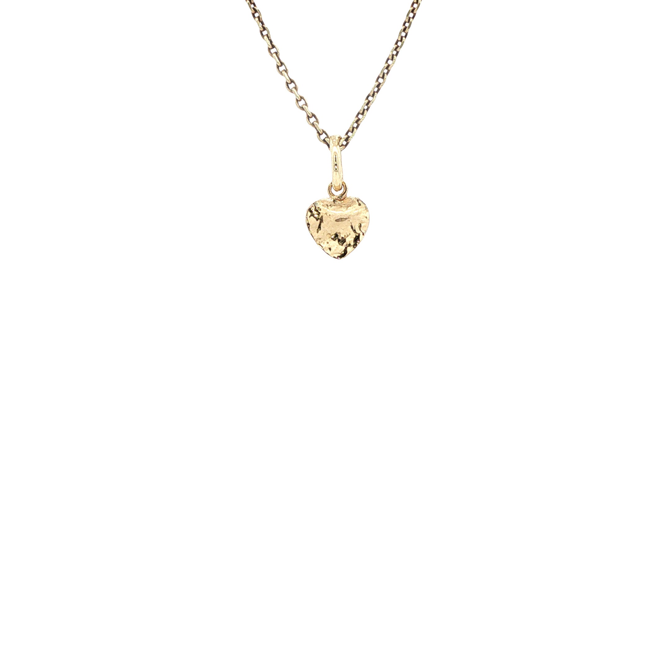 Vintage gold heart pendant 14 kt