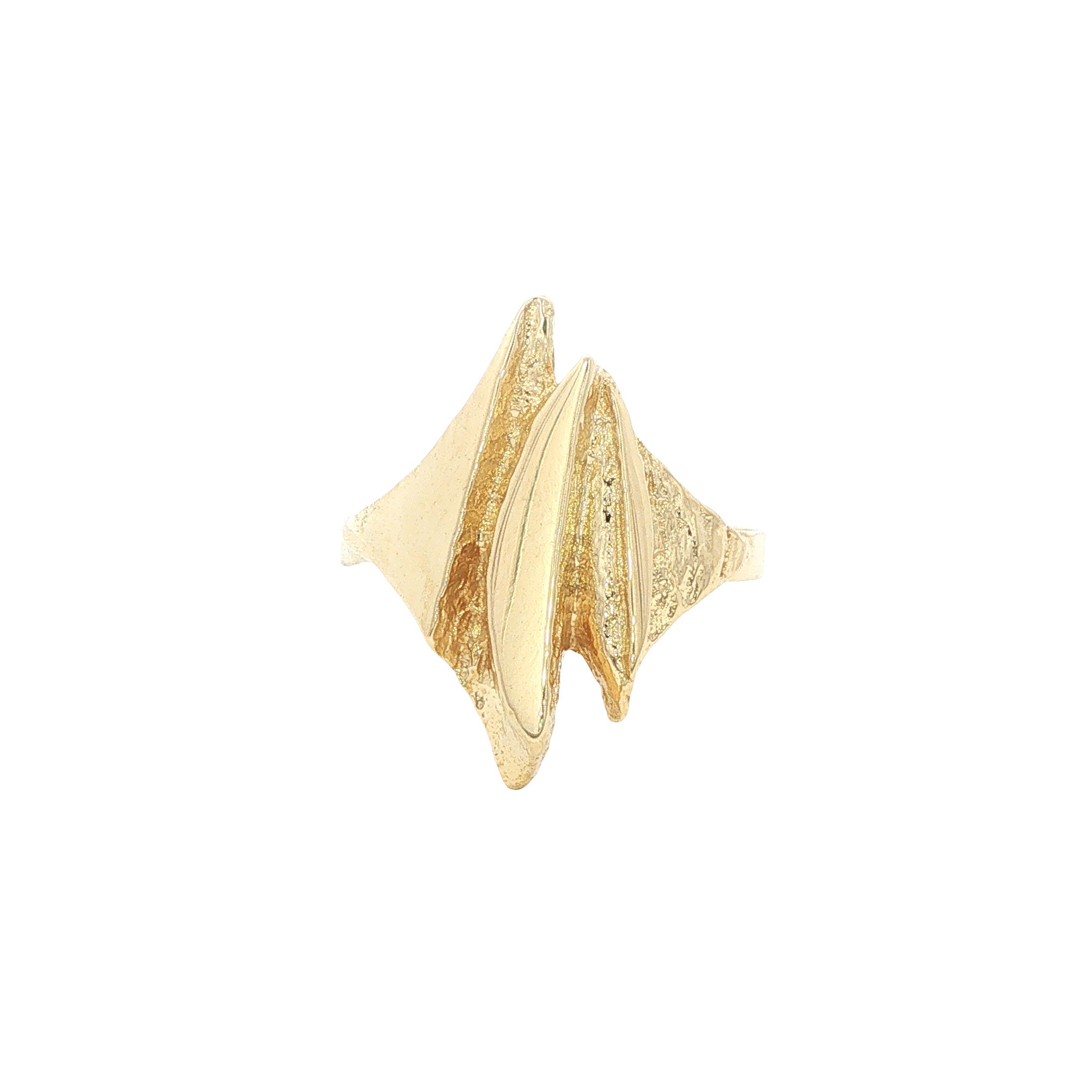 Gouden vintage fantasie ring 14 kt