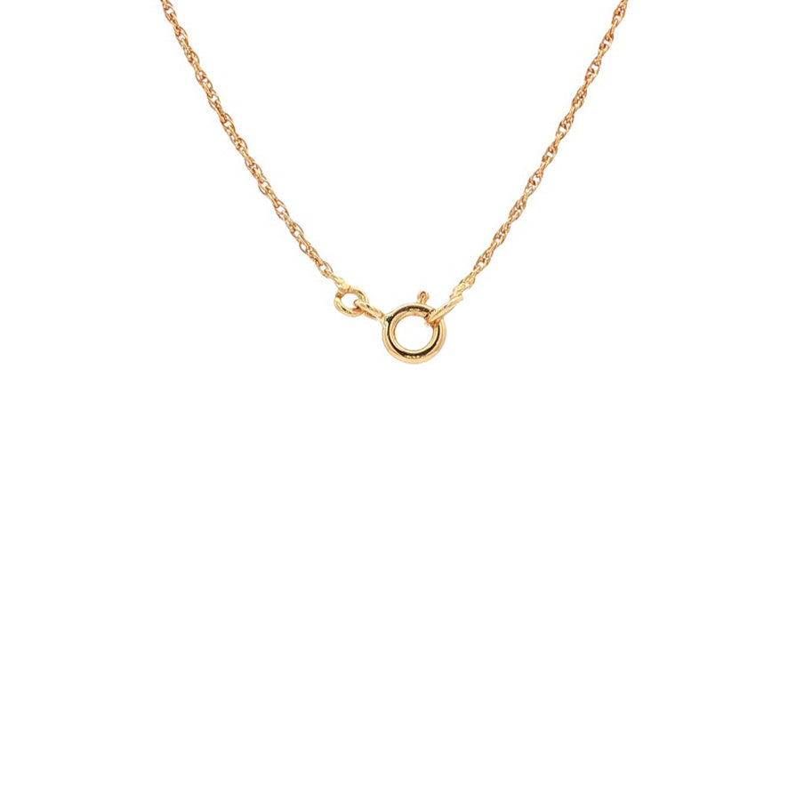 Vintage gold necklace with ruby and diamond, 18 kt