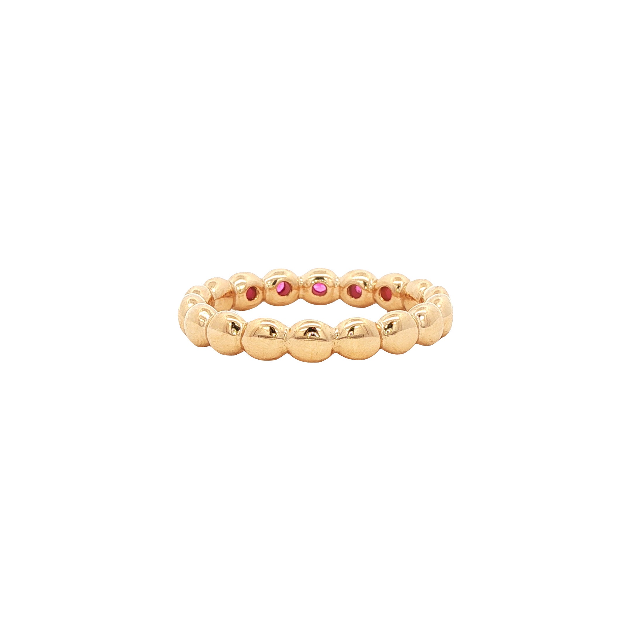 Vintage gold ring with ruby, 14 kt