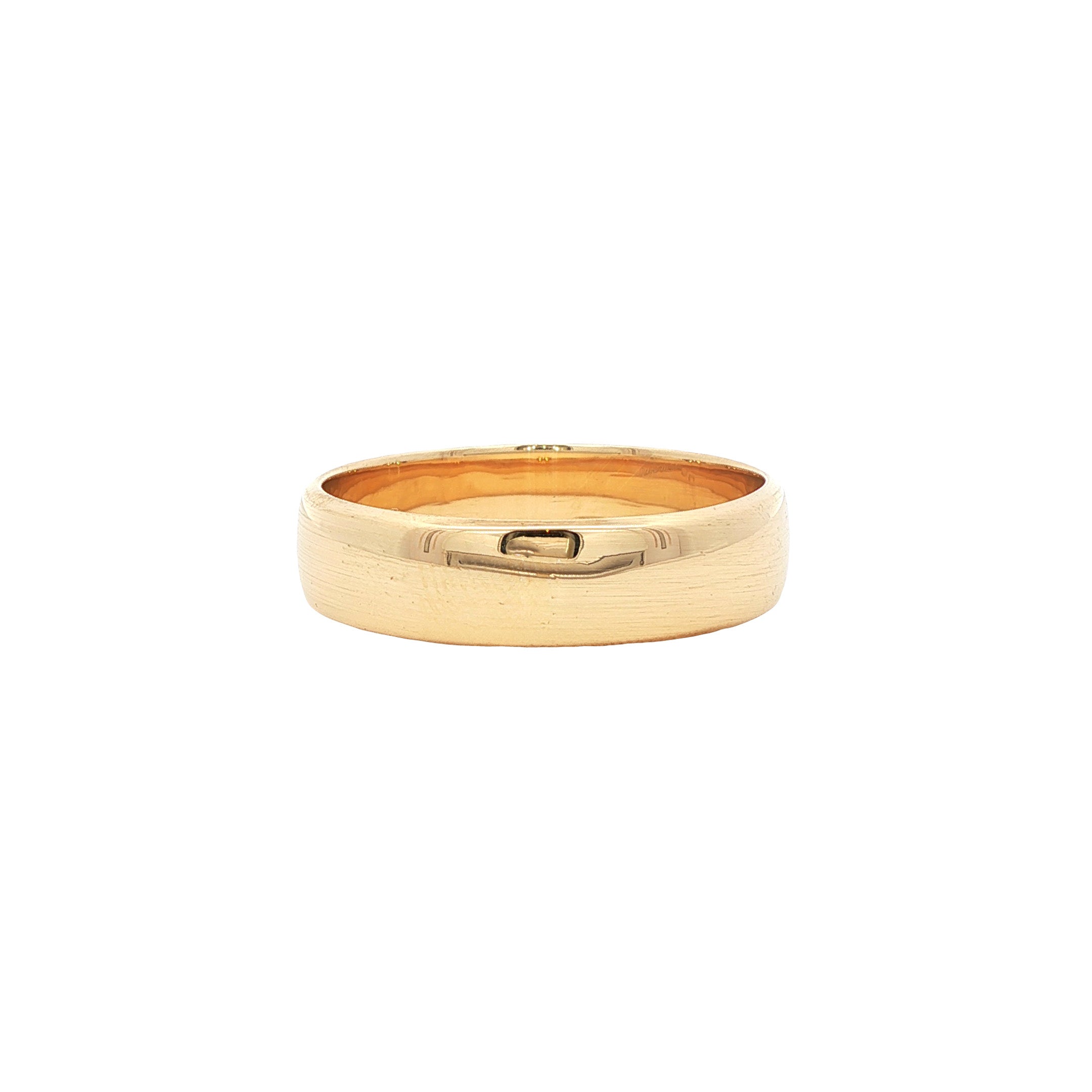 Smooth 14 kt gold ring