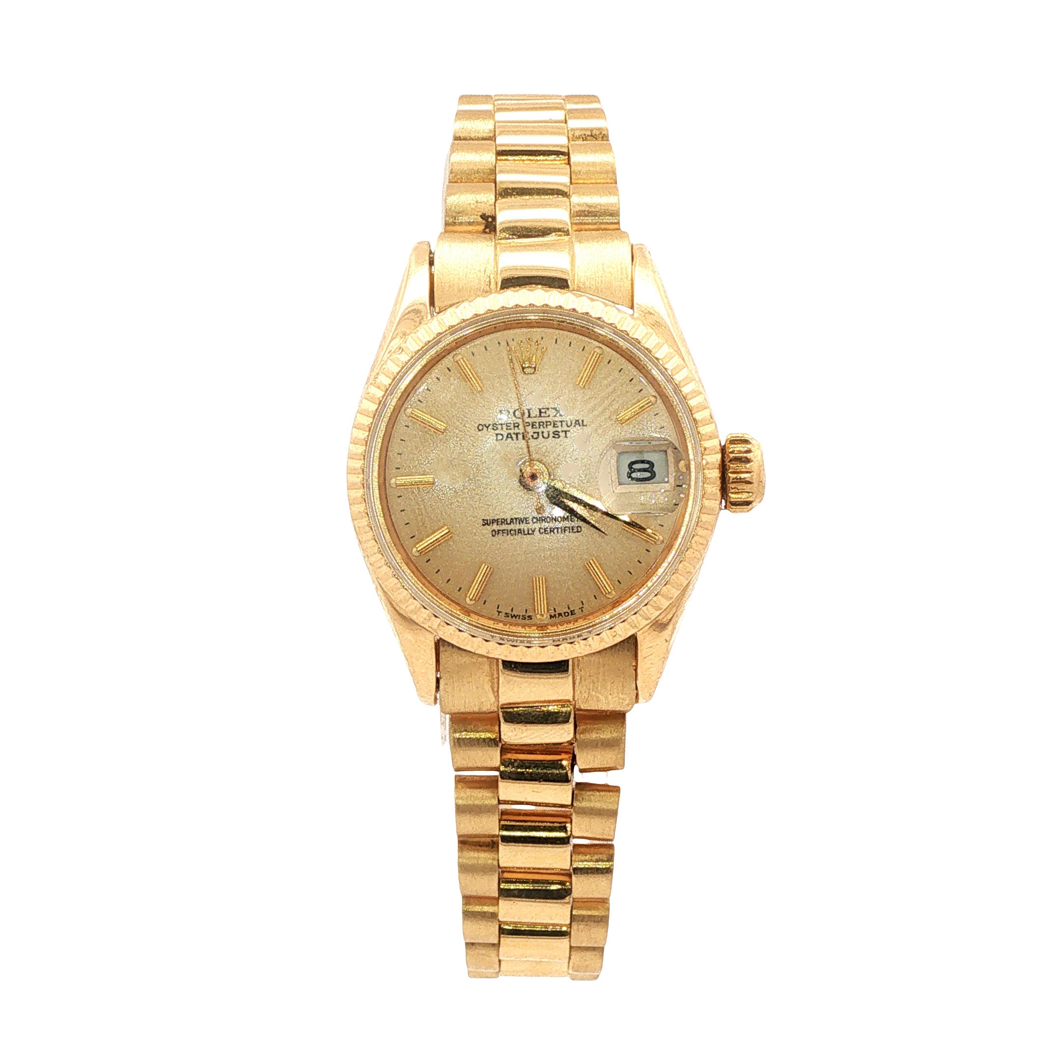 Vintage Rolex Datejust watch 18 kt