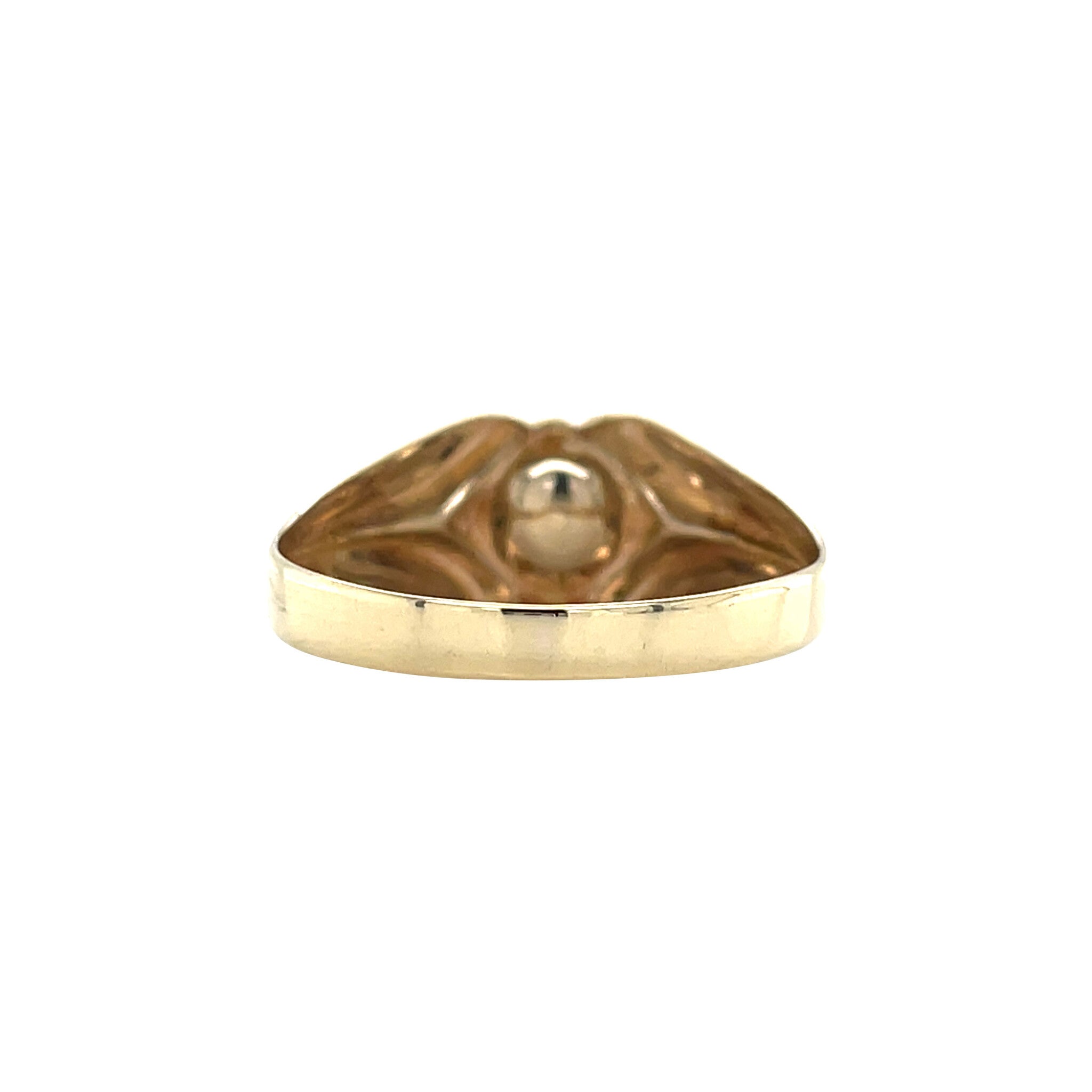 Vintage ring met parel 8 krt