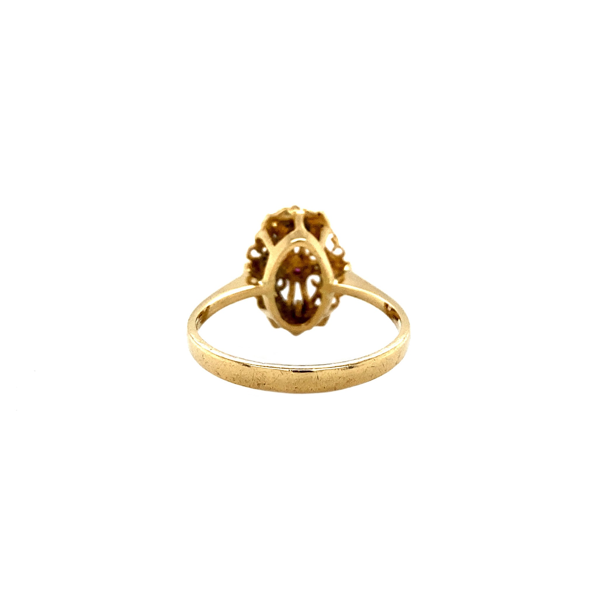 18 kt gold ring with ruby