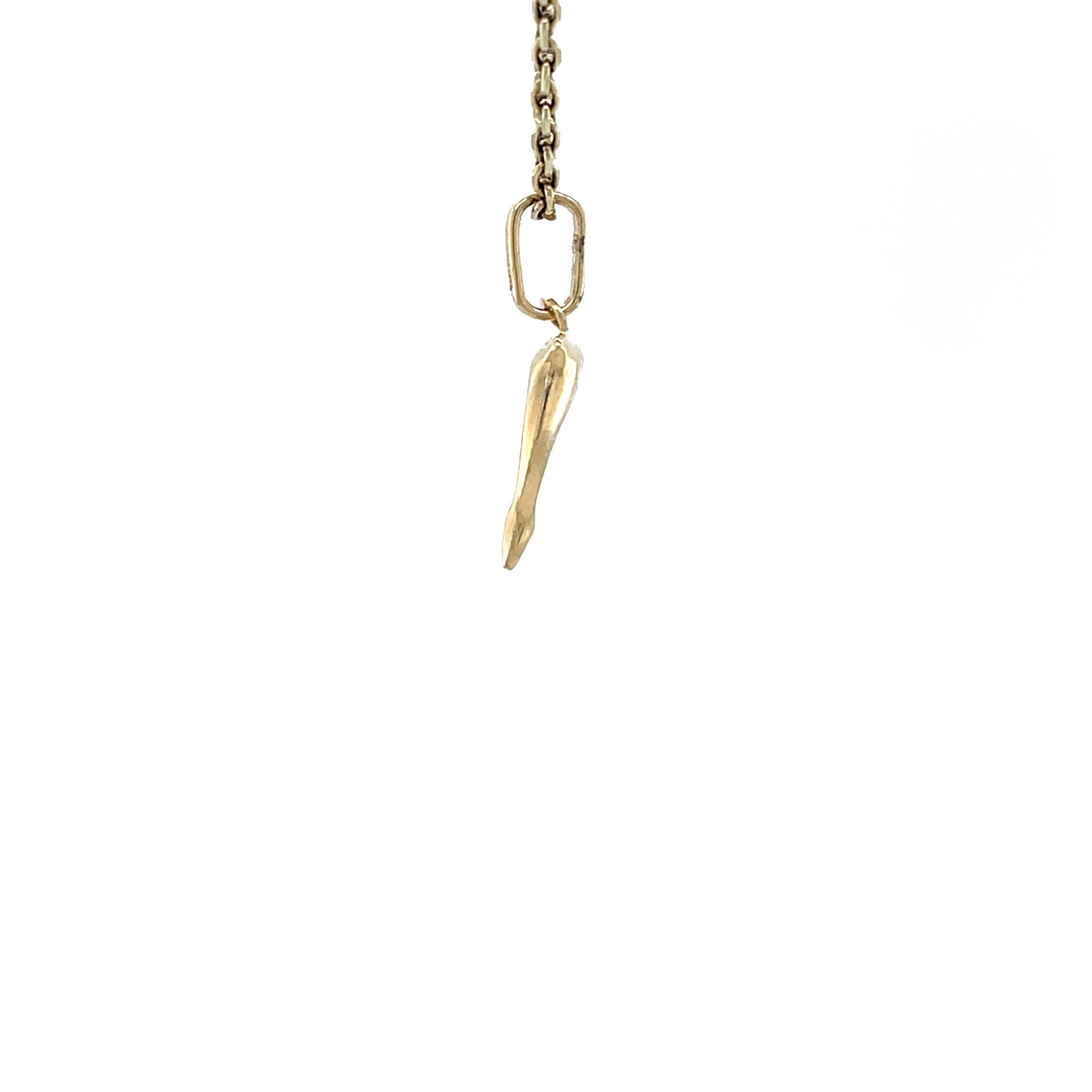 Gold vintage dolphin pendant 14 kt