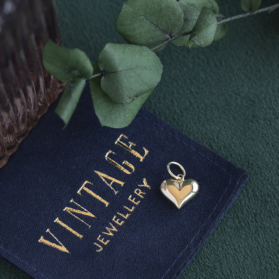 Gouden vintage hart hanger 18 kt