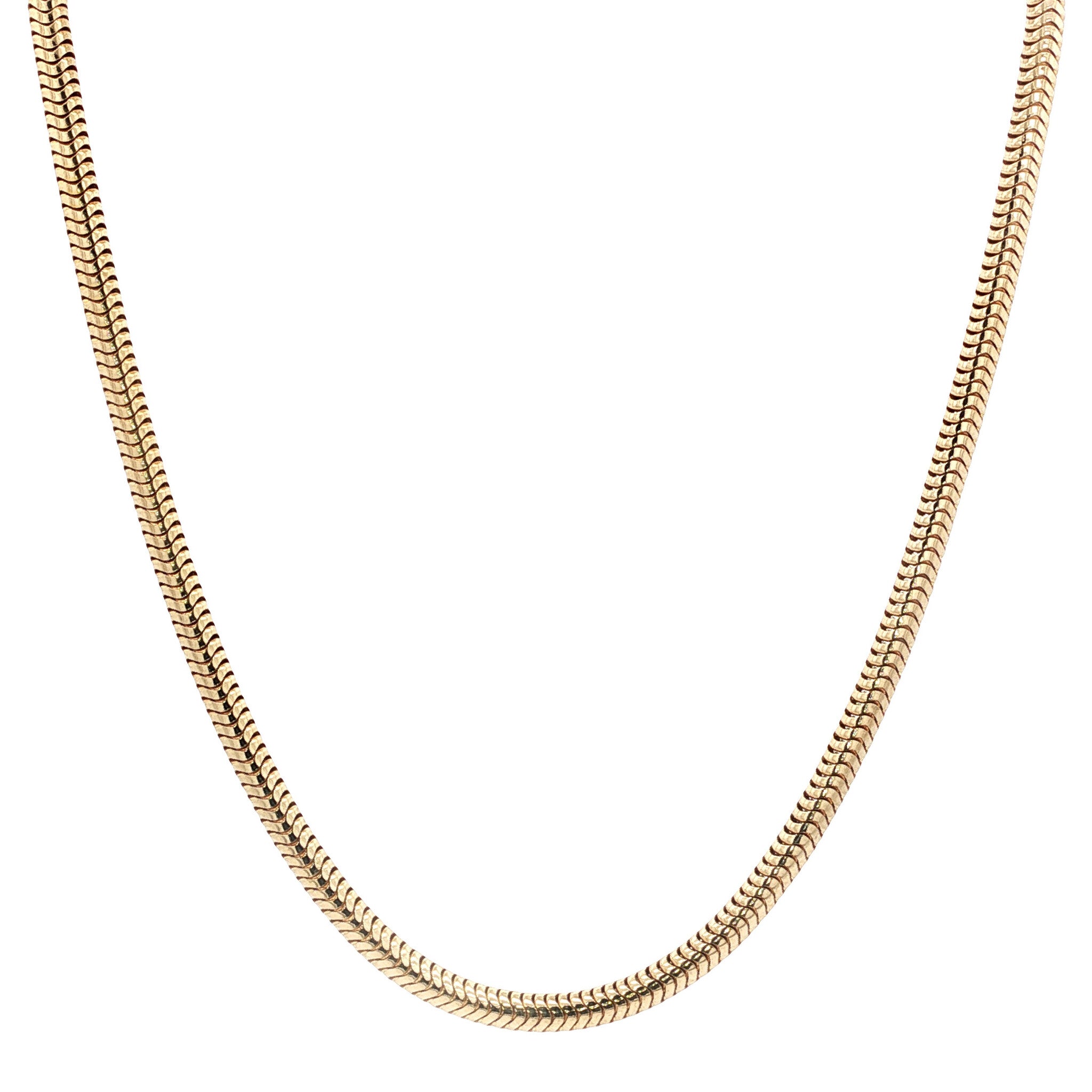 Gold vintage snake necklace 14 kt