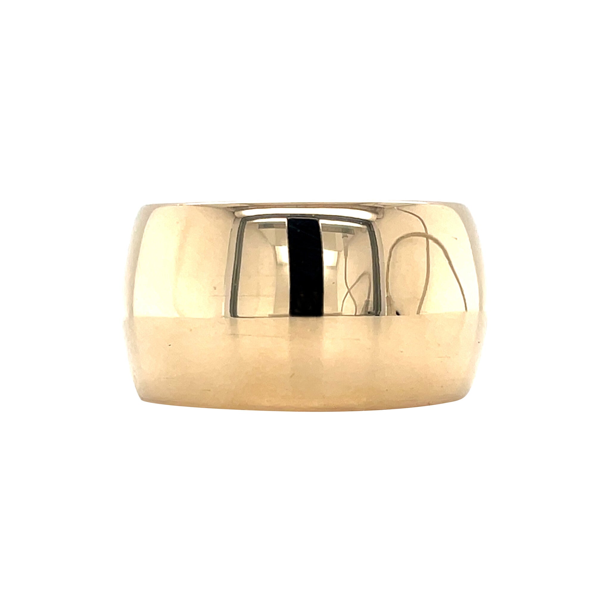Gouden vintage gladde ring 14 kt