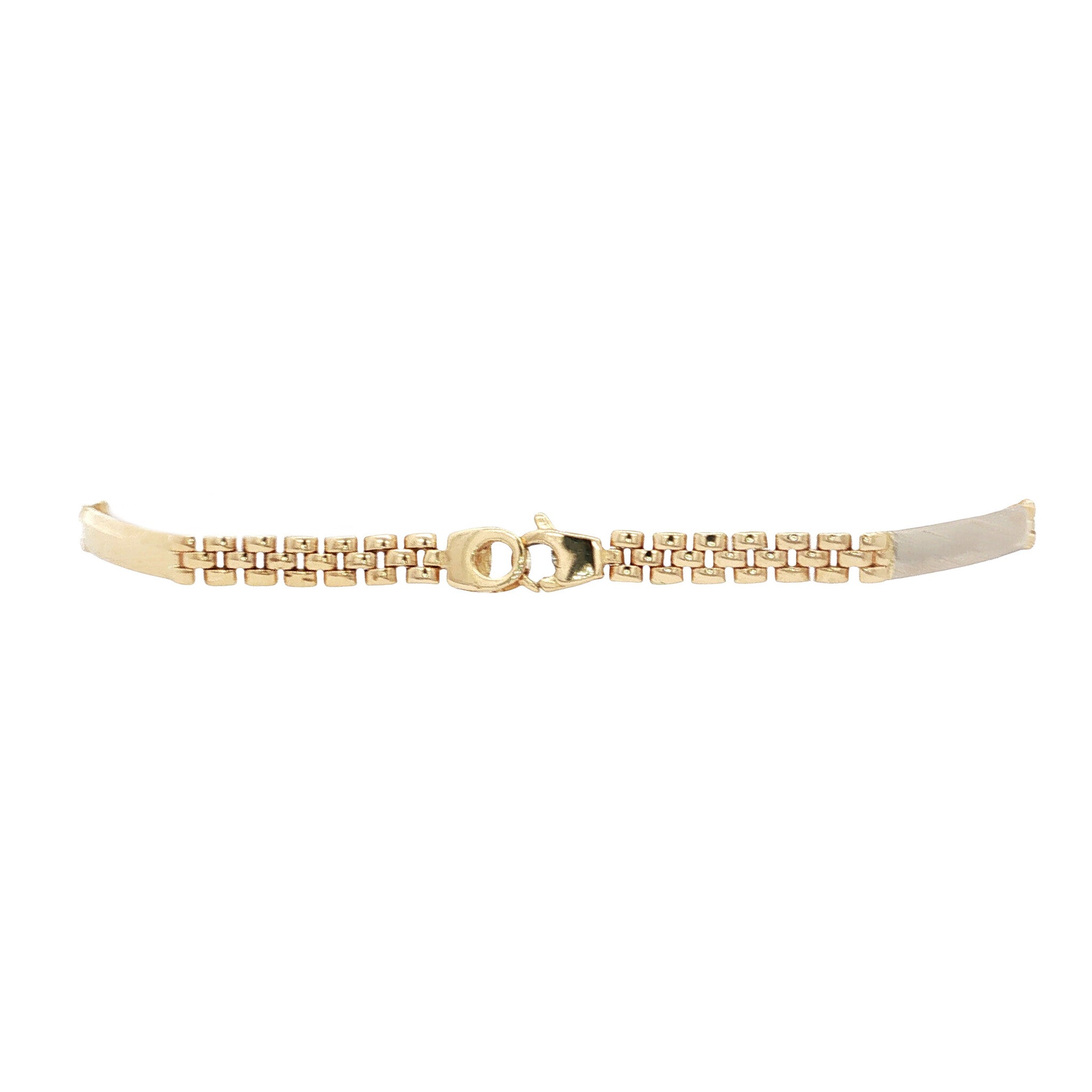 Bicolour gold vintage fantasy bracelet 14 kt