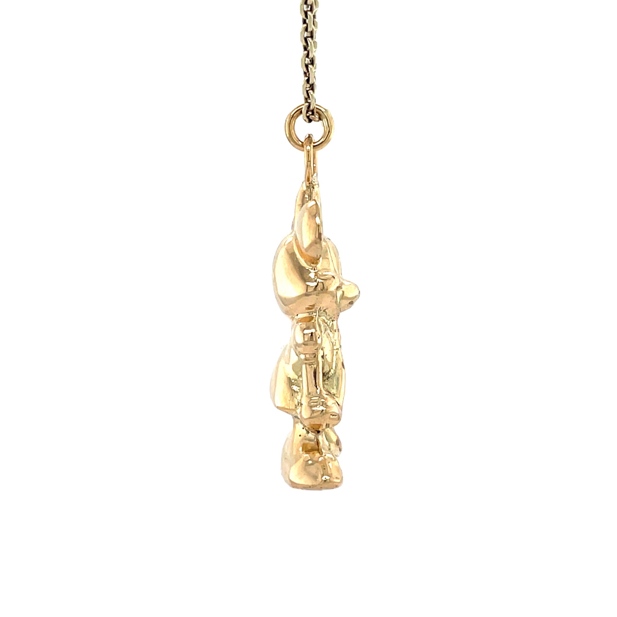 Gouden vintage Minnie Mouse hanger 14 krt
