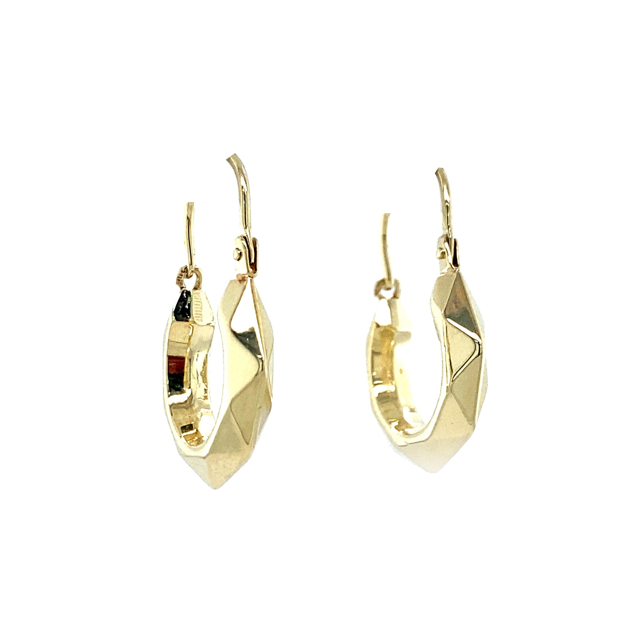 Gouden vissers oorbellen 14 krt