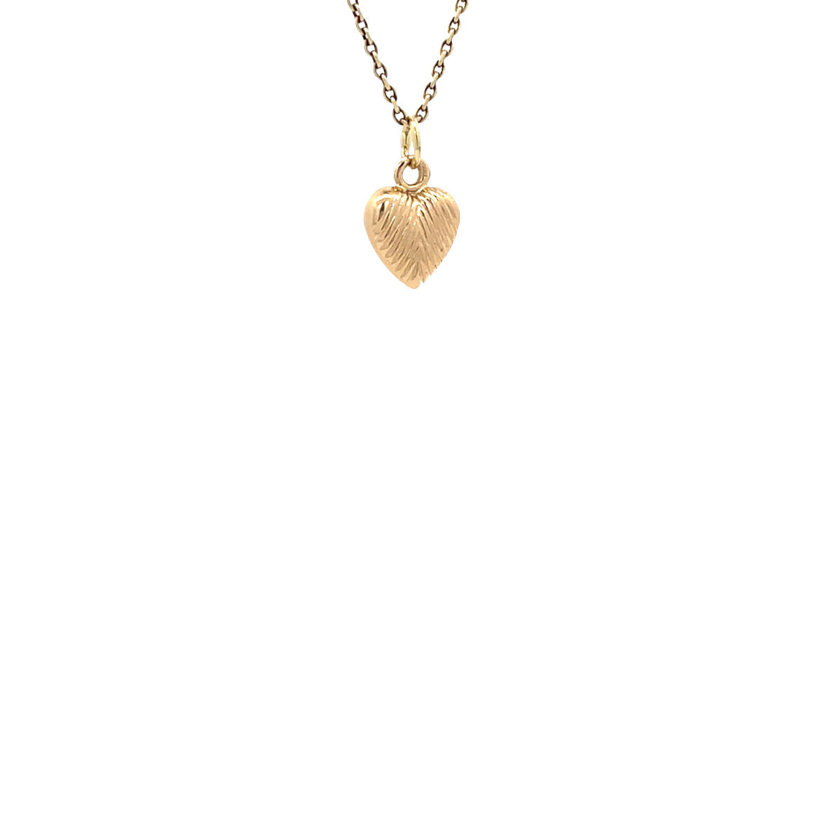 Vintage 14 kt gold heart pendant