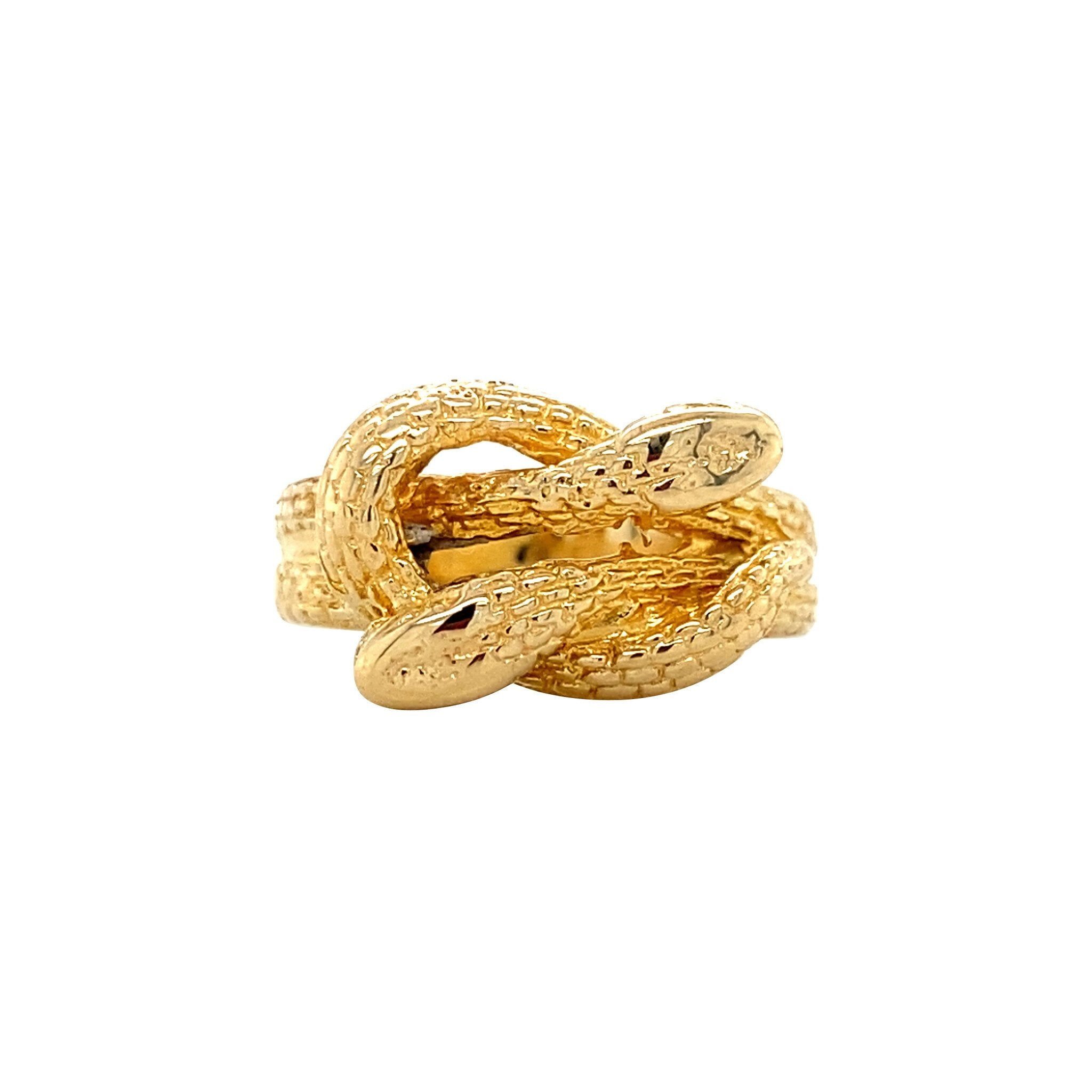 Gouden slangen ring 18 krt