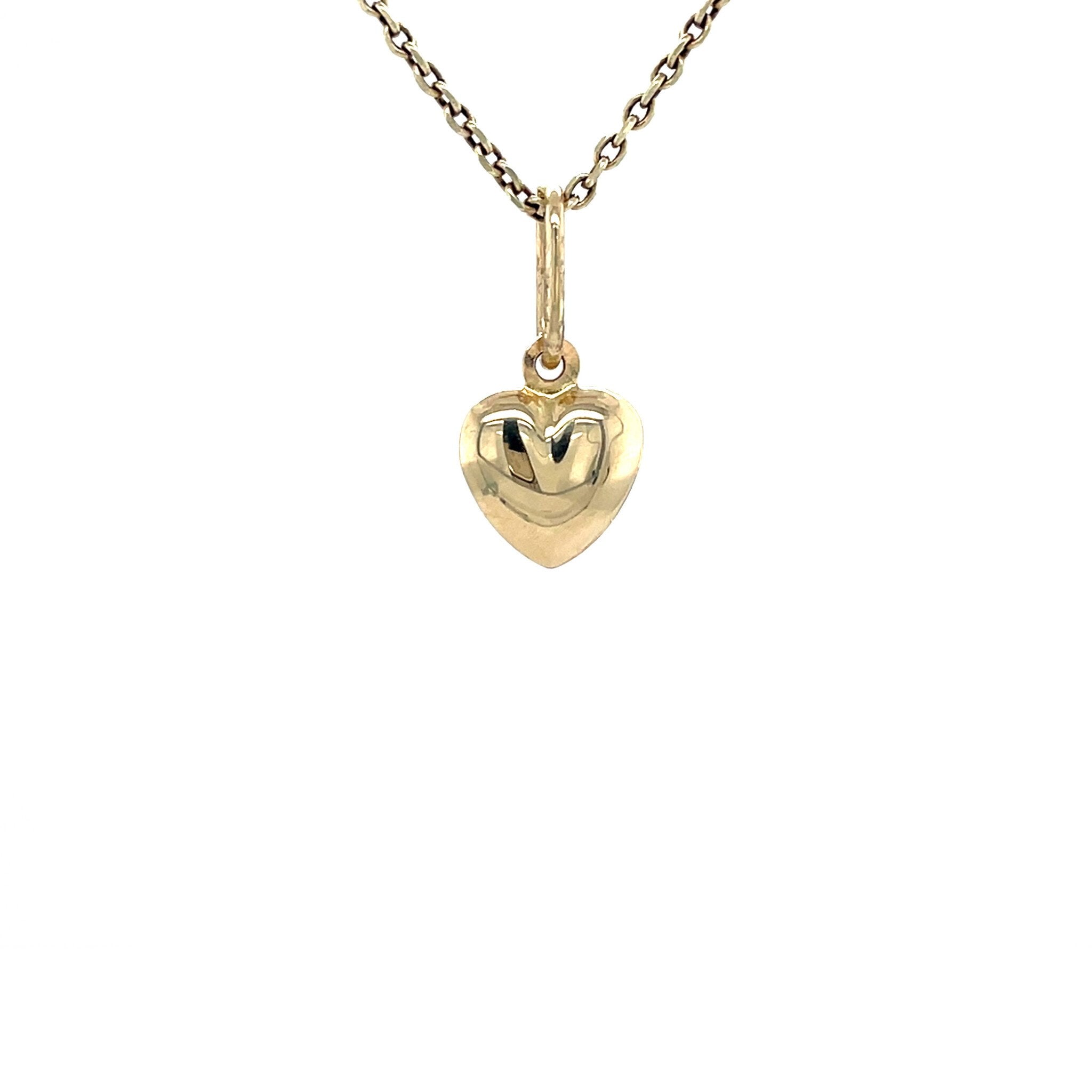 Vintage gold heart pendant, 14 kt