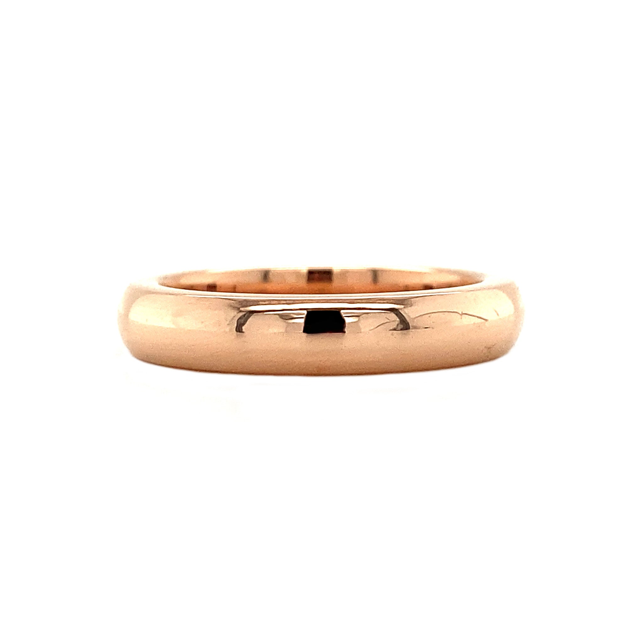 Roségouden rijring met diamant 14 krt