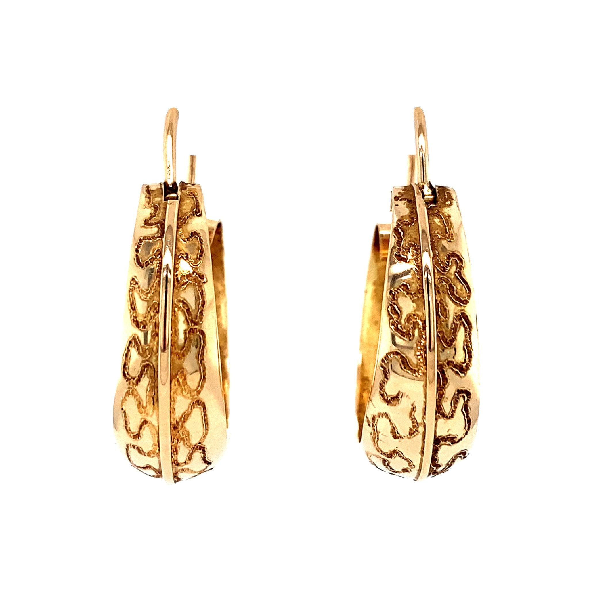 Gold fantasy earrings 18 kt