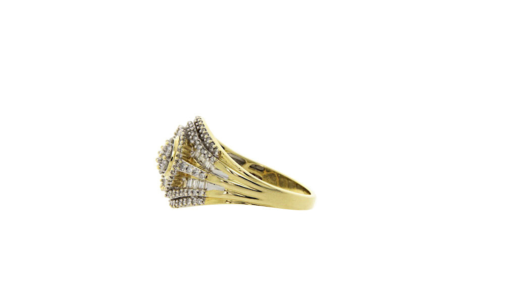 Gouden ring met diamant 14 krt