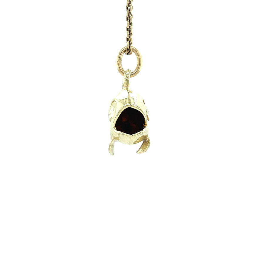 Gouden vintage vis hanger 14 kt