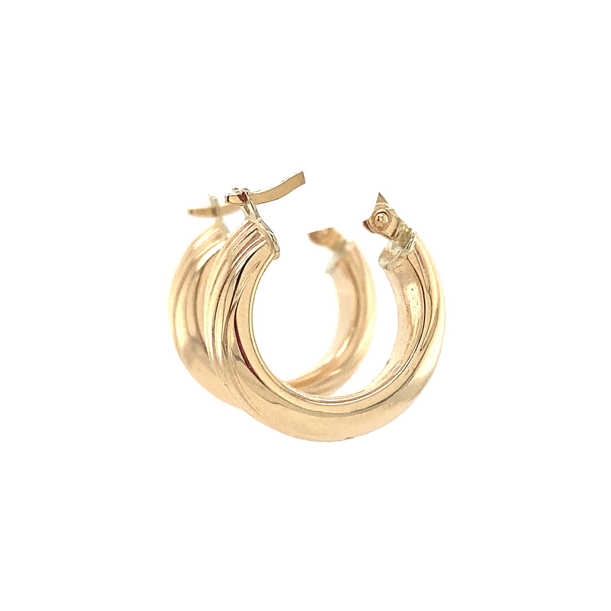 Fancy 14 kt gold earrings