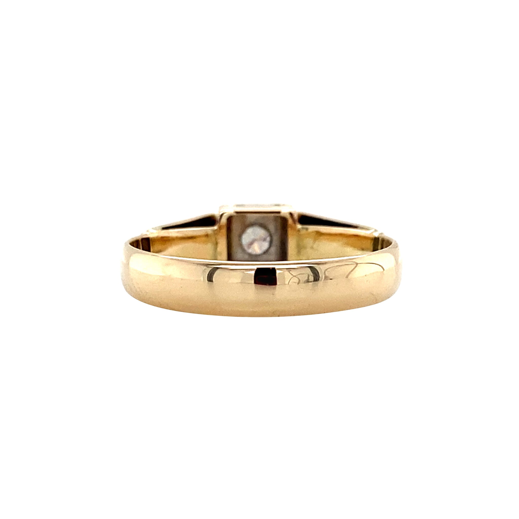 Gold vintage ring with diamond 14 kt