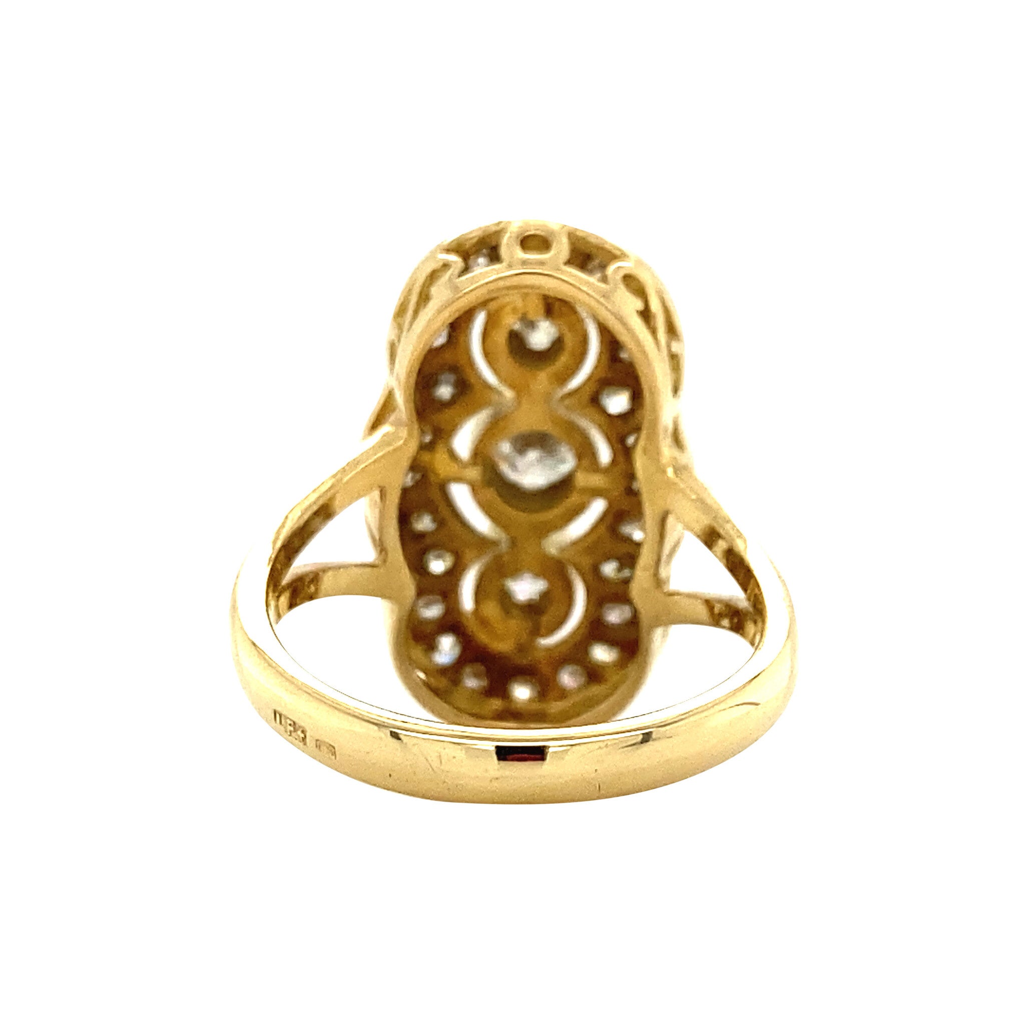 Gouden prinsessen ring met diamant 18 krt