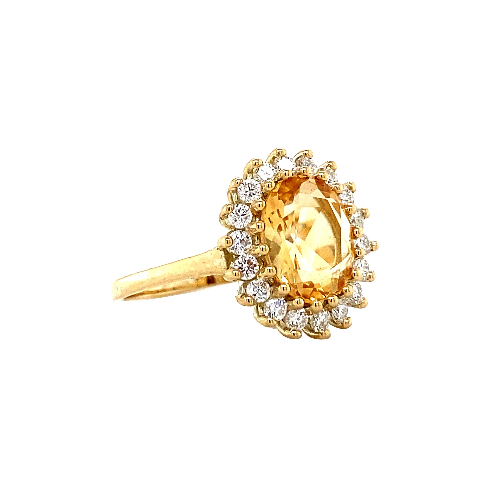 Lady Di ring 14 krt - Sunflower