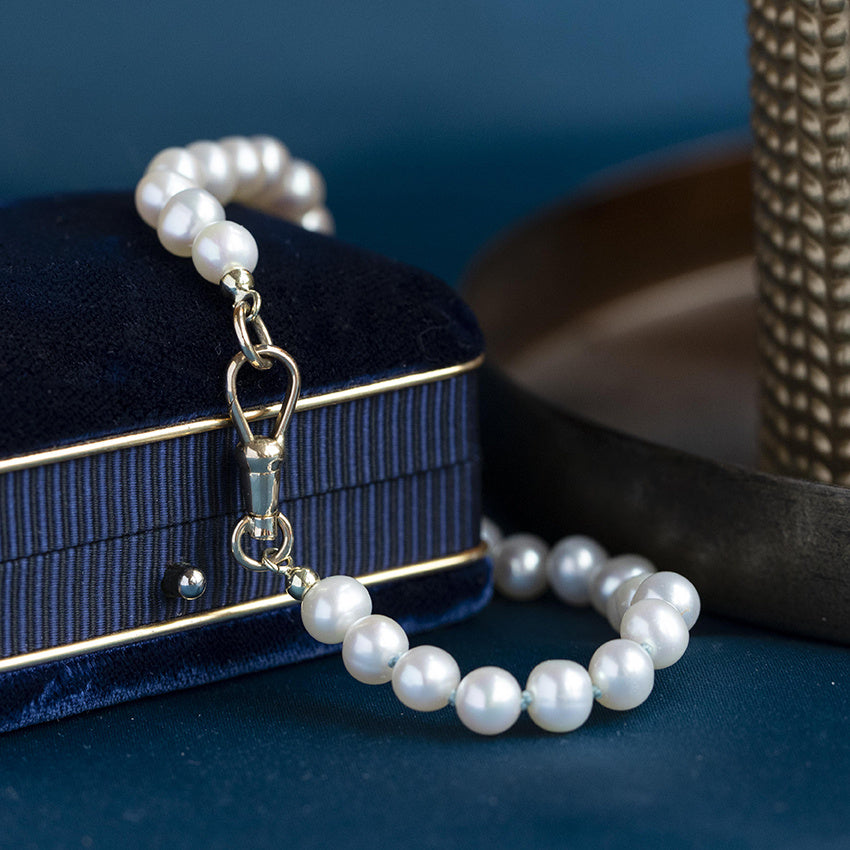 Bracelet with pearls 22 cm 14 krt