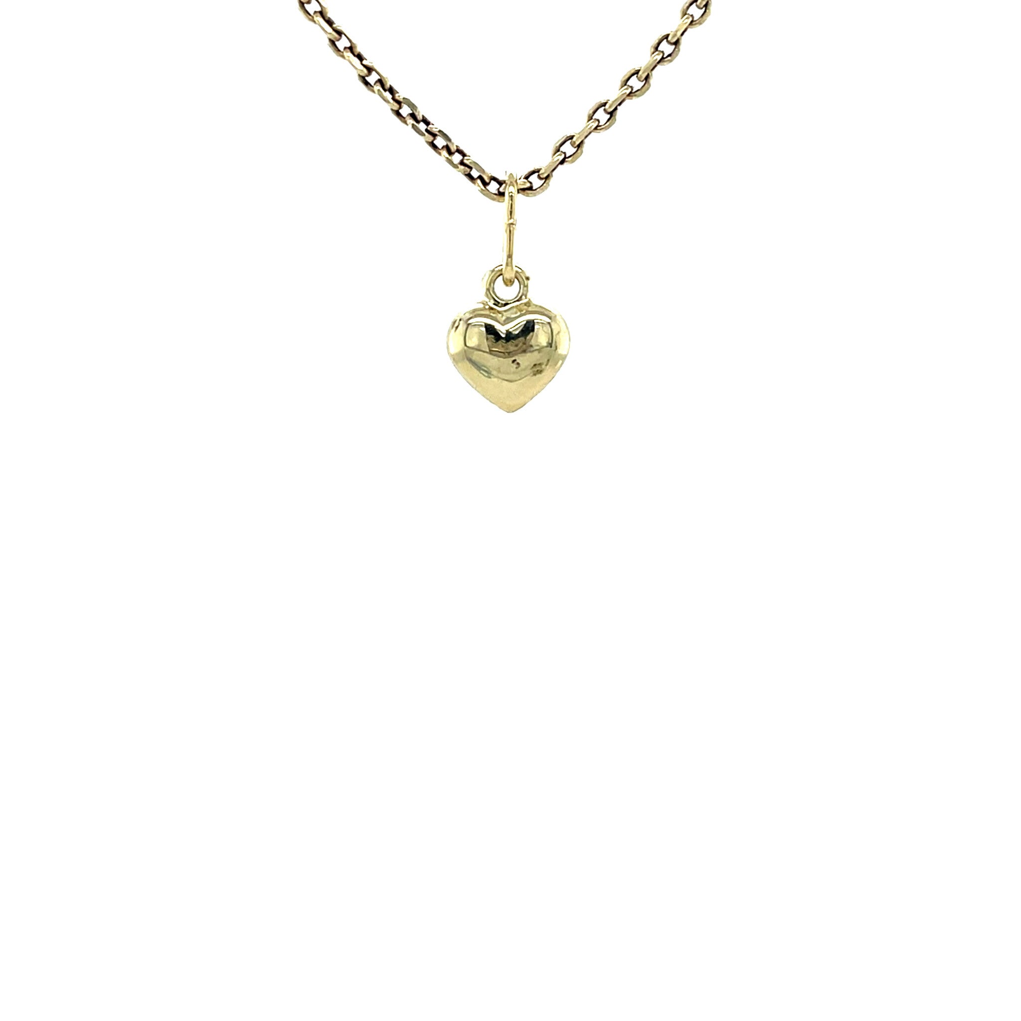 Gouden vintage hart hanger 14 krt