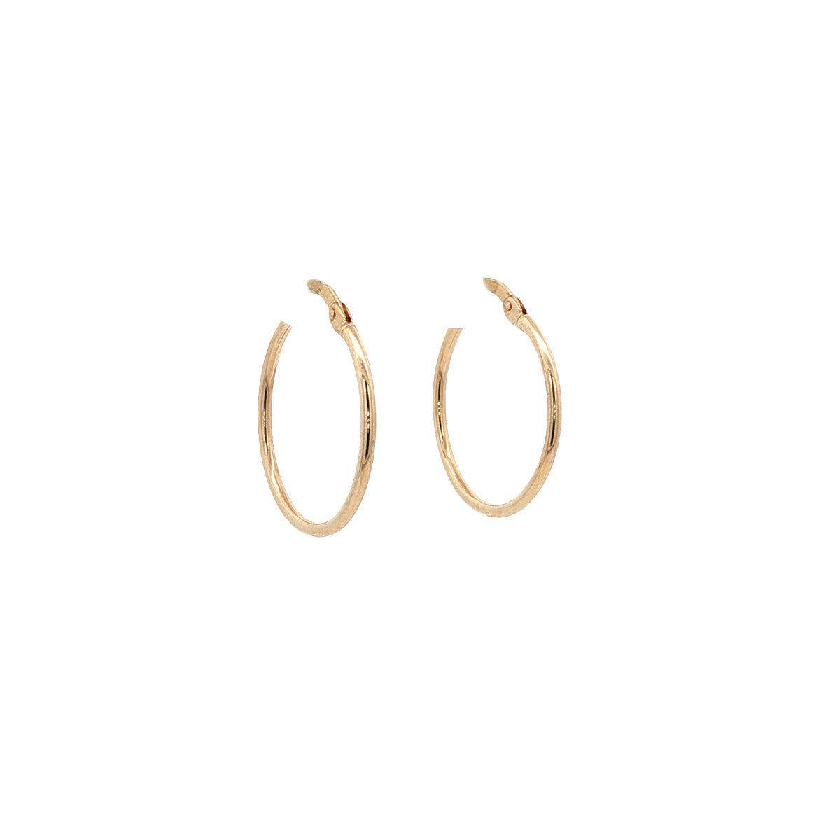 Gladde vintage oorringen 9 kt